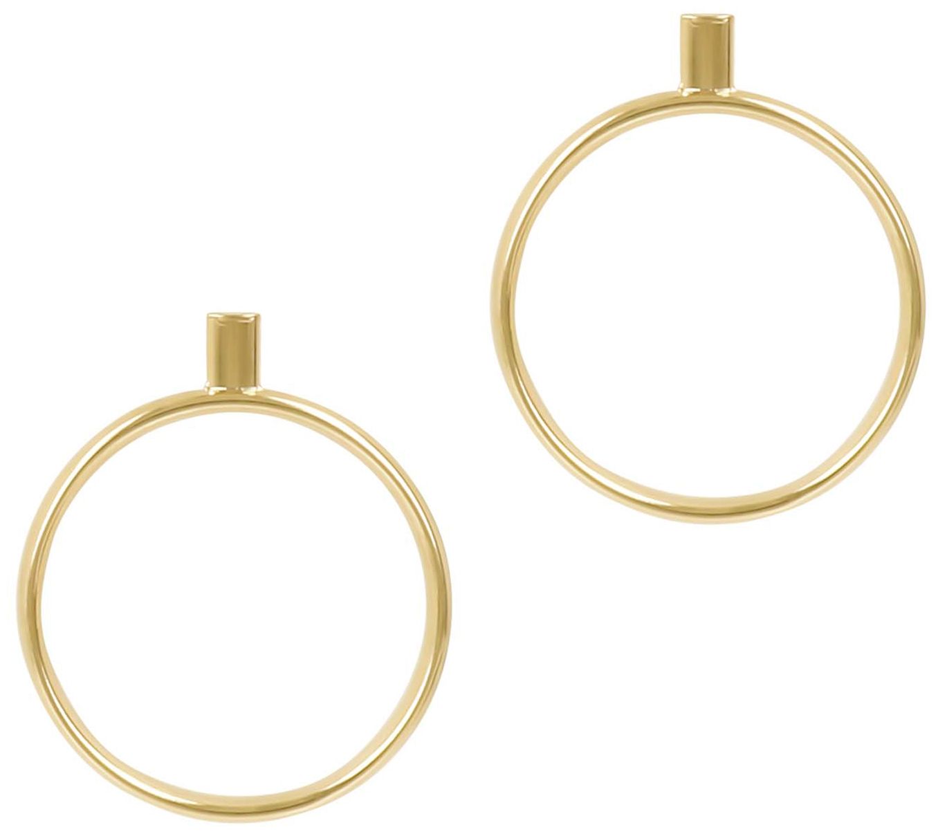 Bronzo Italia 1-1/2" Circle Drop Earrings