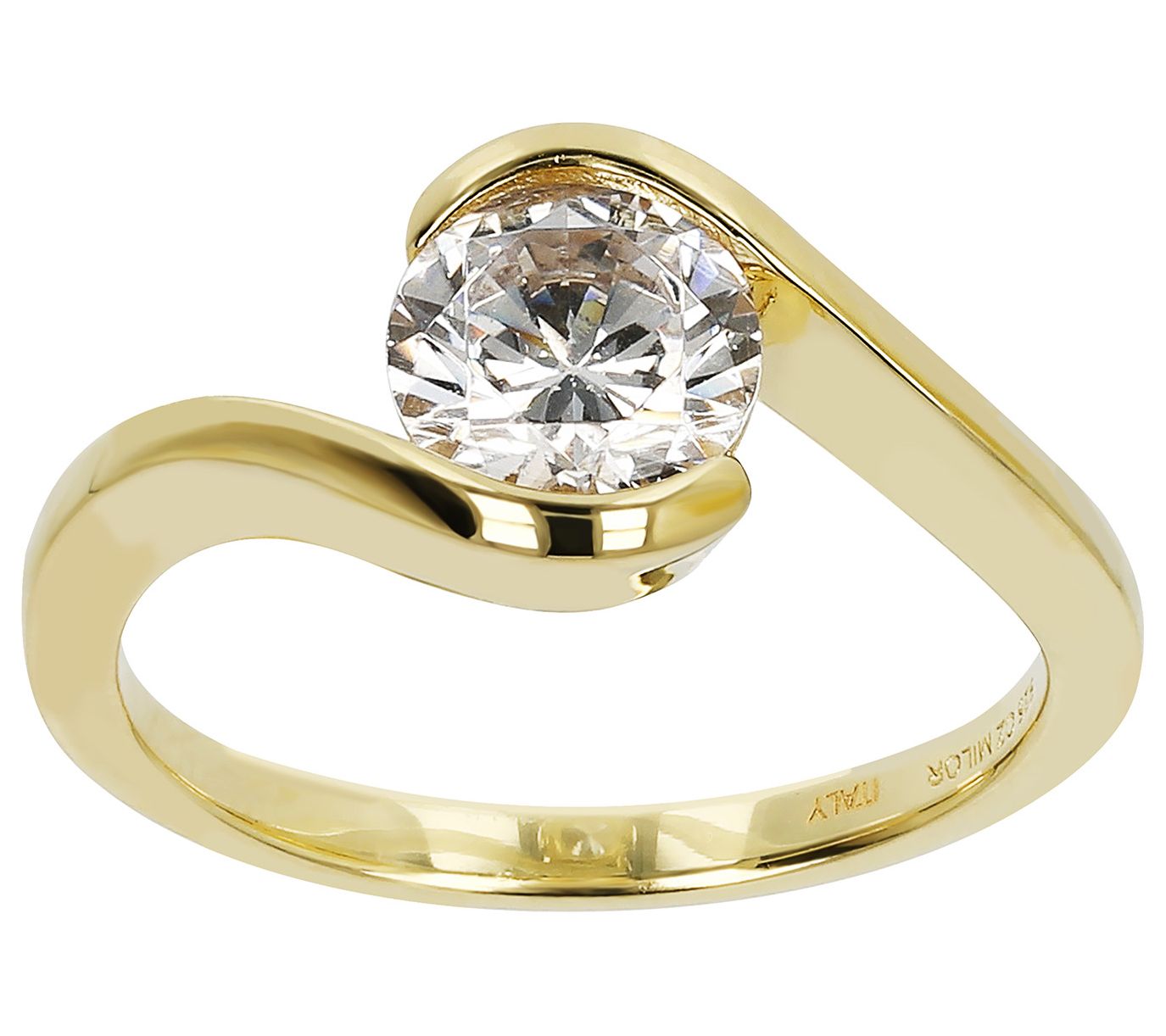 Diamonique 1.40 cttw Solitaire Ring, Sterling Silver