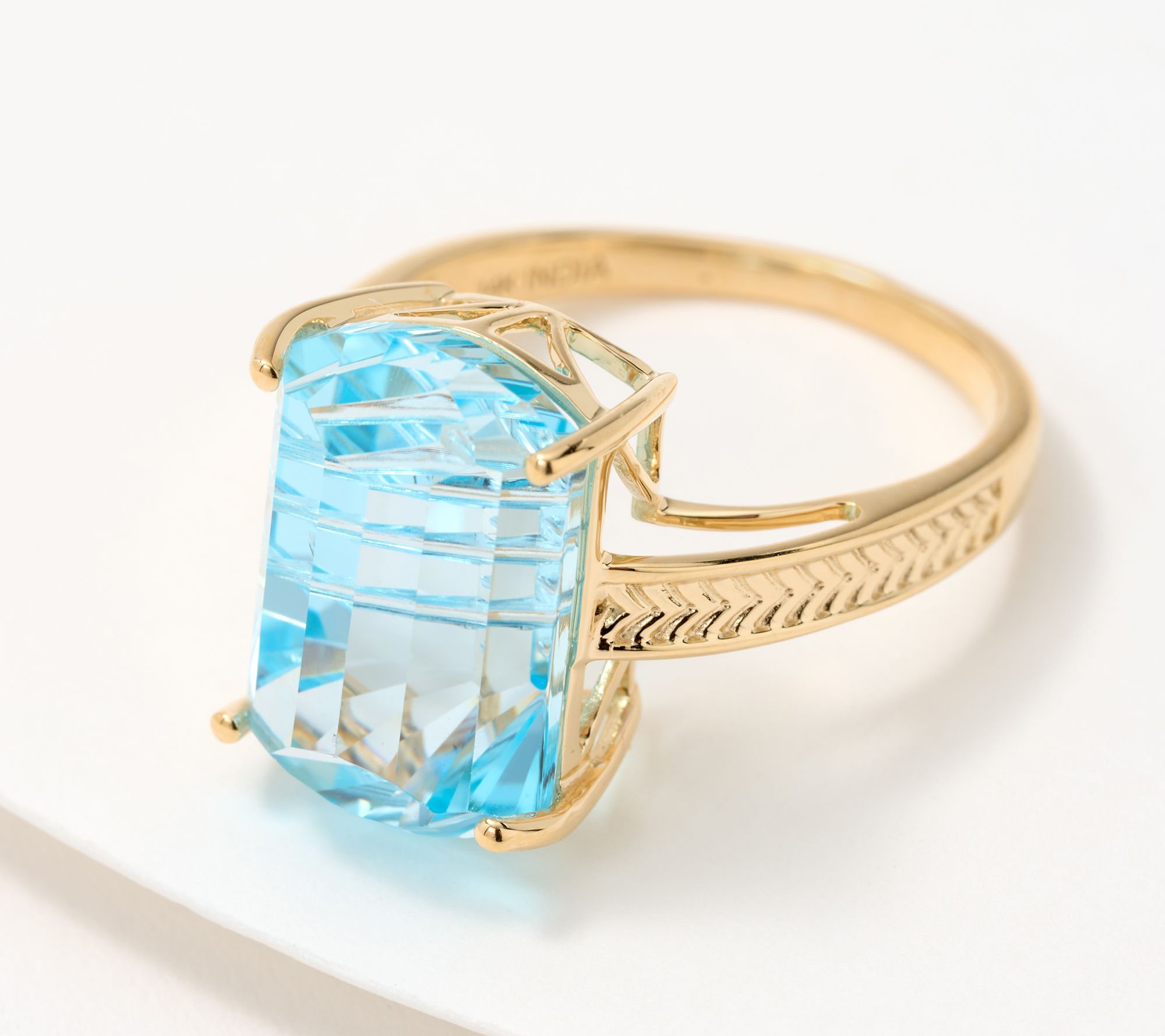 "As Is" Glenn Lehrer Matrix Cut Gemstone Ring, 14K Yellow Gold