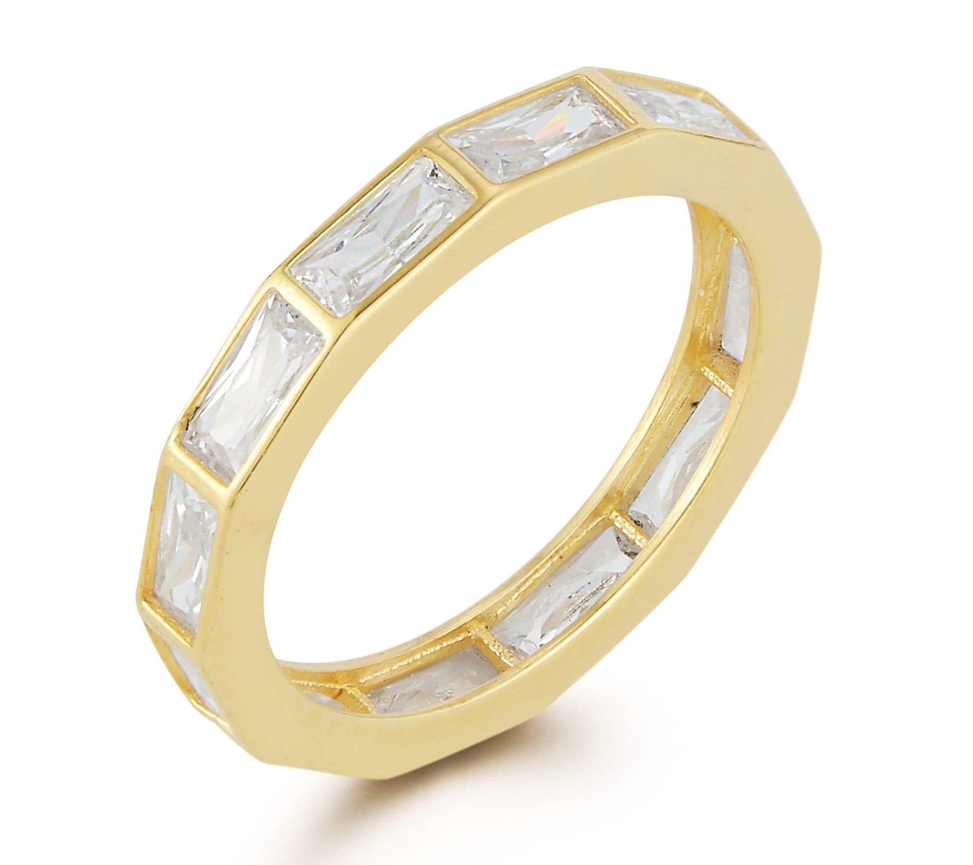 Sterlina Silver Baguette-Cut Eternity Band Ring, Sterling