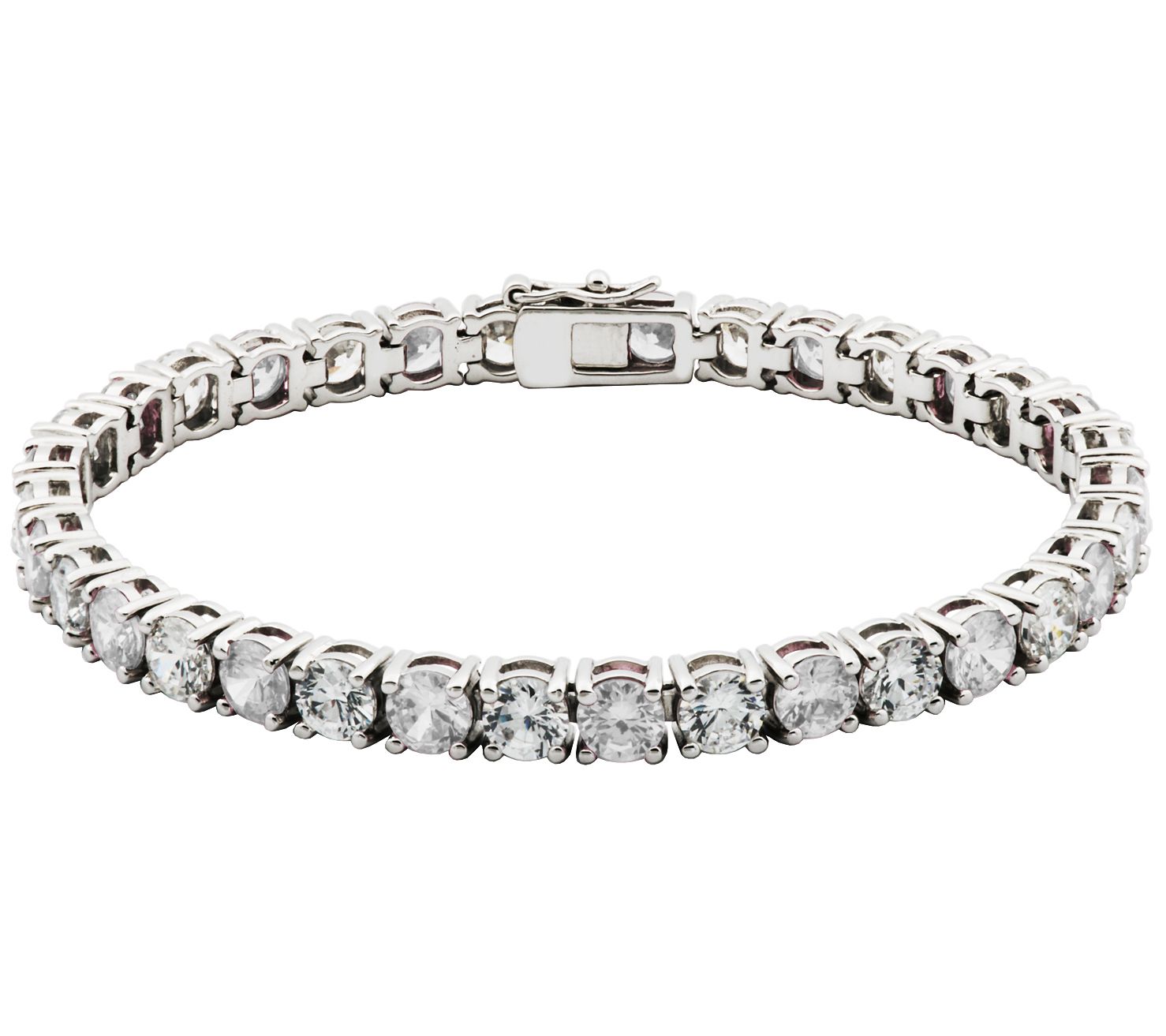 Diamonique 29.50 cttw Tennis Bracelet, Sterling Silver
