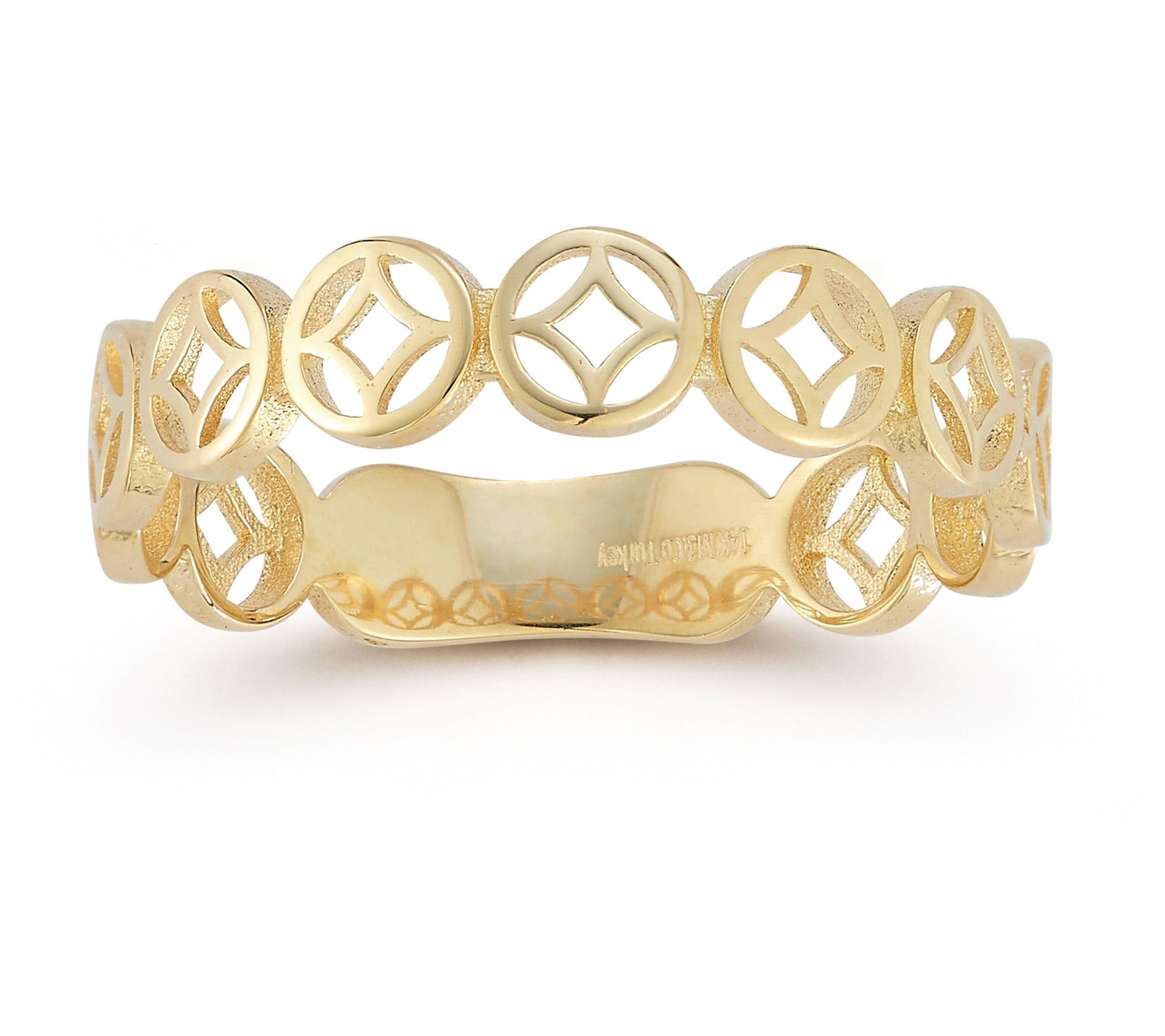 Luminosa Gold Open Work Geometric Band Ring, 14K