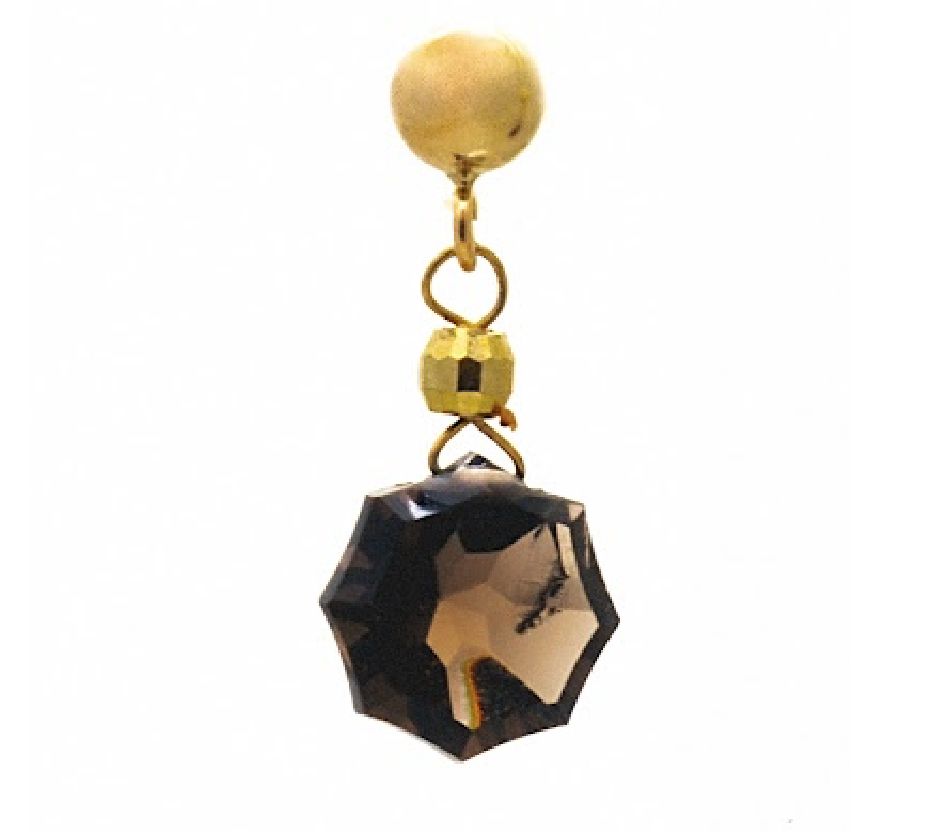 Alkeme 14K Gold Smokey Quartz Earrings