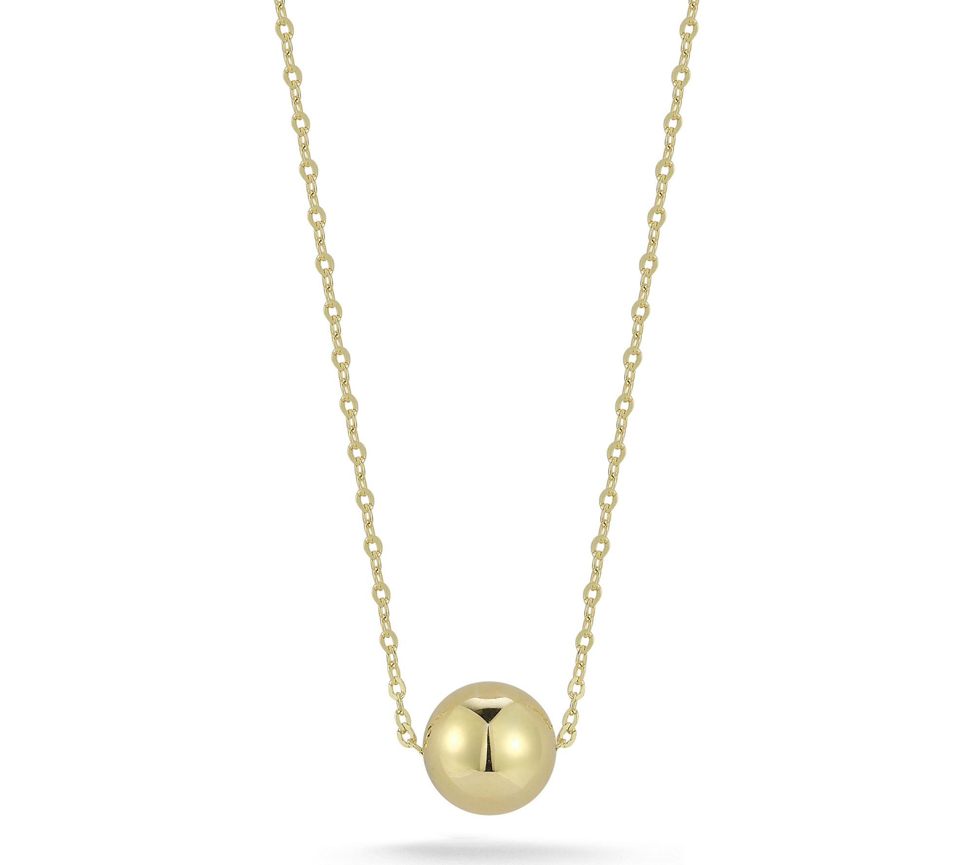 Luminosa Gold Single Ball Necklace, 14K