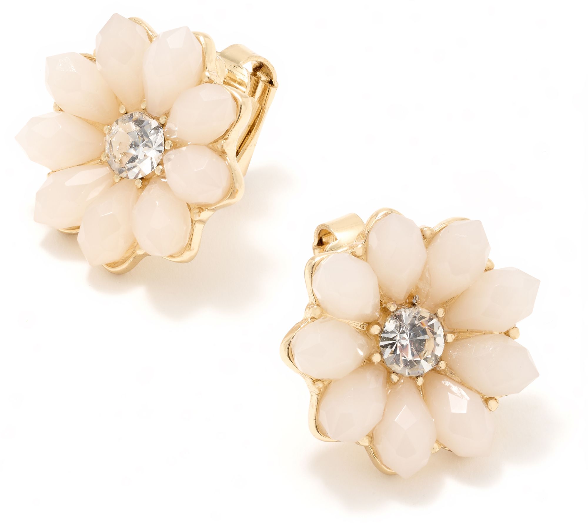 Joan Rivers Flower Button Clip-On Earring