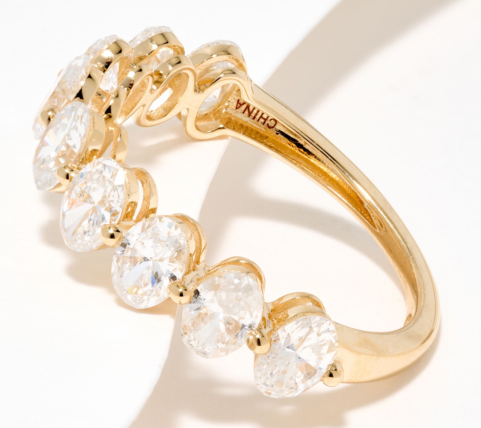 "As Is" Fire Light Lab Grown Diamond 2.25 cttw Half Eternity Ring