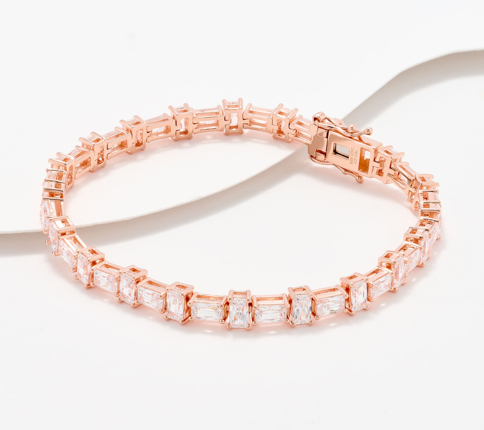 Diamonique x Kathy Levine Rapture Baguette Bracelet, Sterl