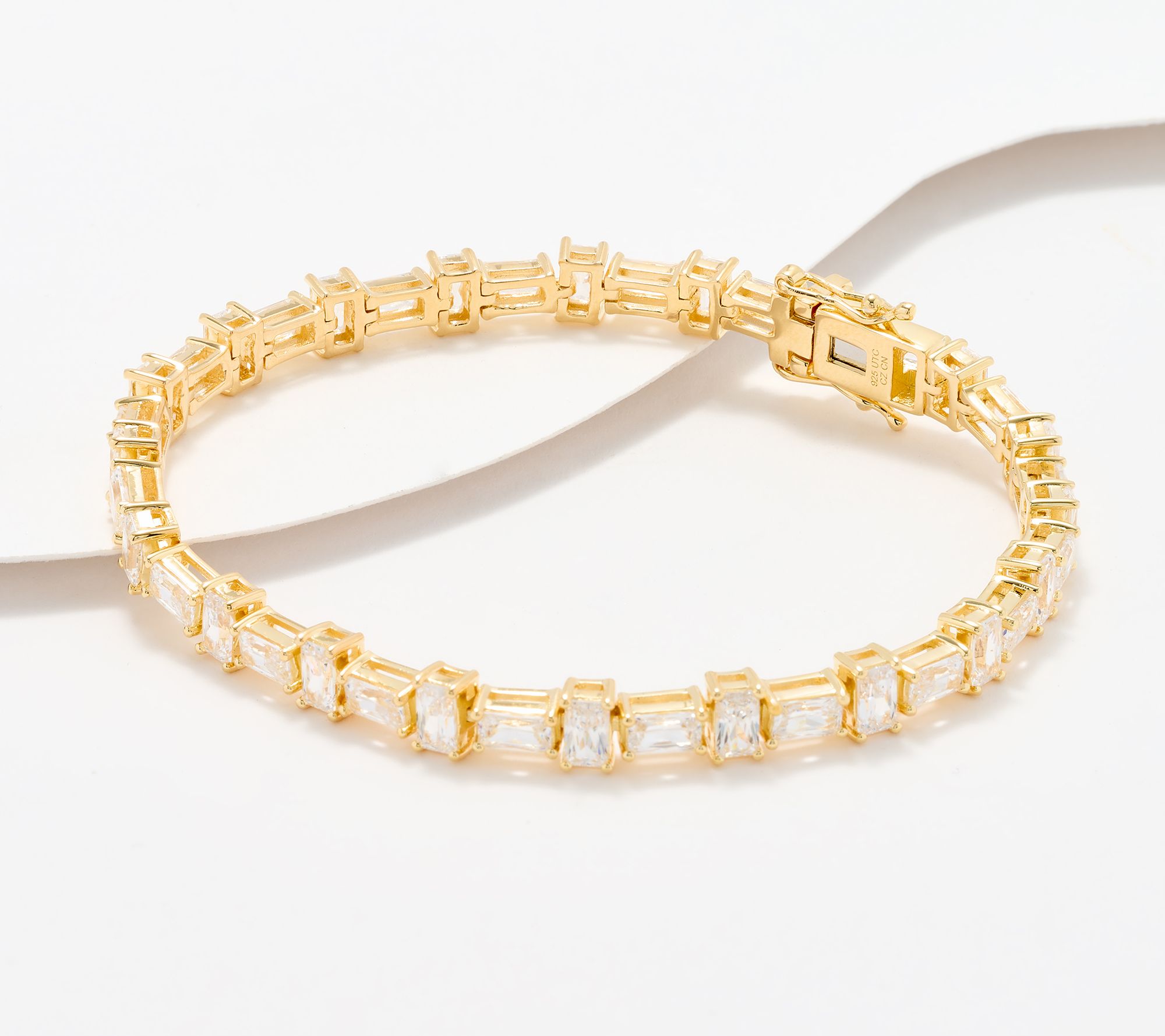 Diamonique x Kathy Levine Rapture Baguette Bracelet, Sterl