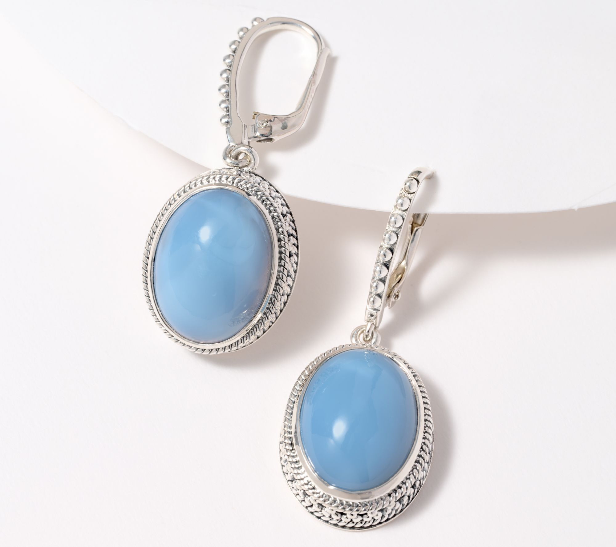  "As Is" Artisan Crafted by Robert Manse Blue Opal Earrings, SS