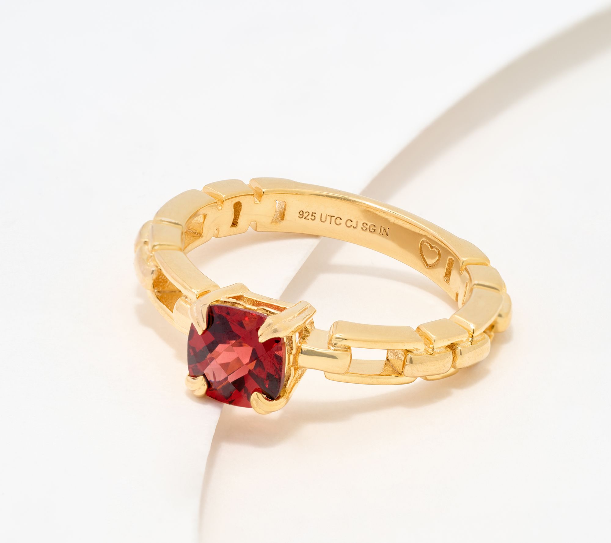 Christian James by Scott Grimes 14K Gold Clad Round Gemstone Luciano Ring