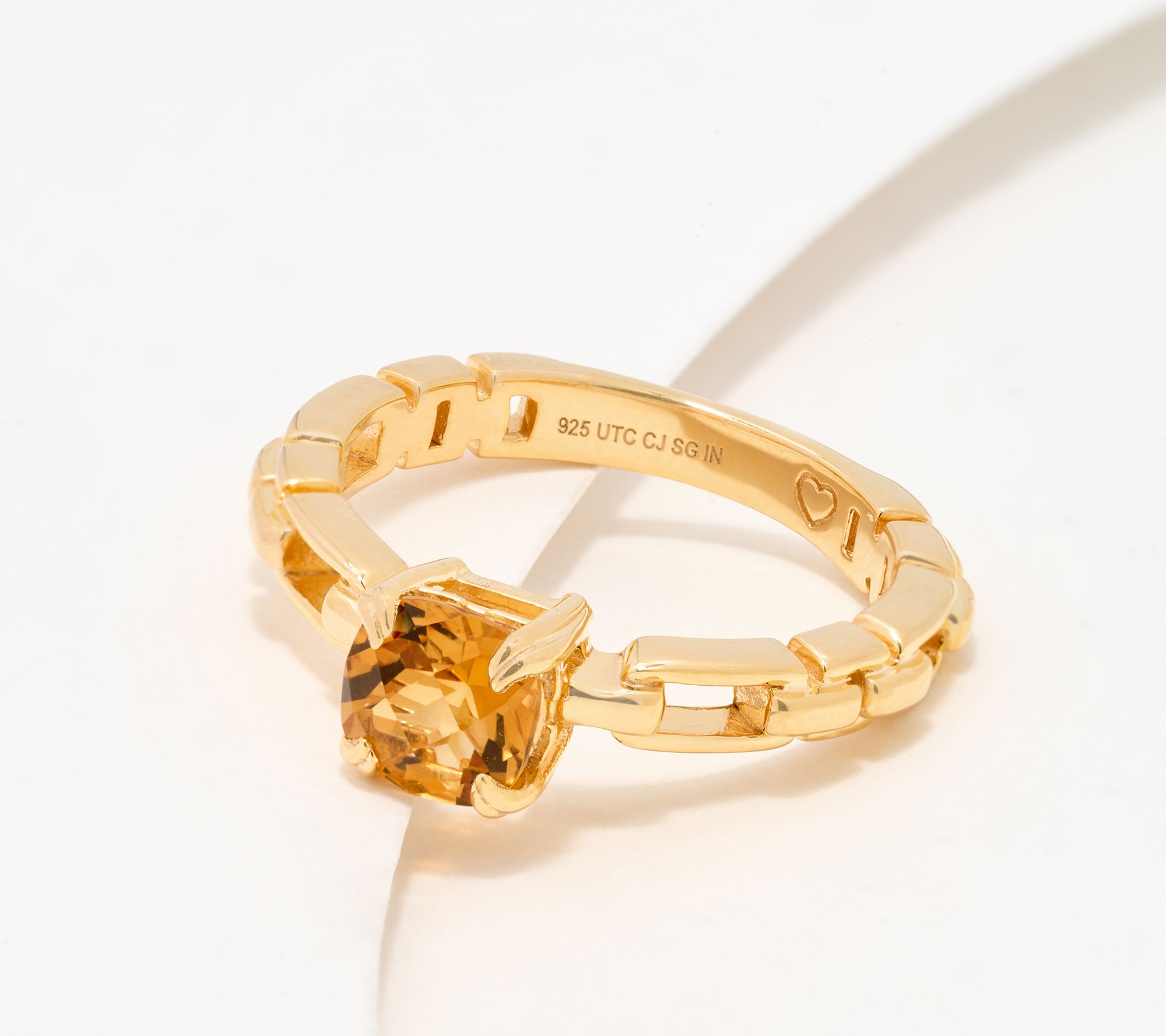 Christian James by Scott Grimes 14K Gold Clad Round Gemstone Luciano Ring