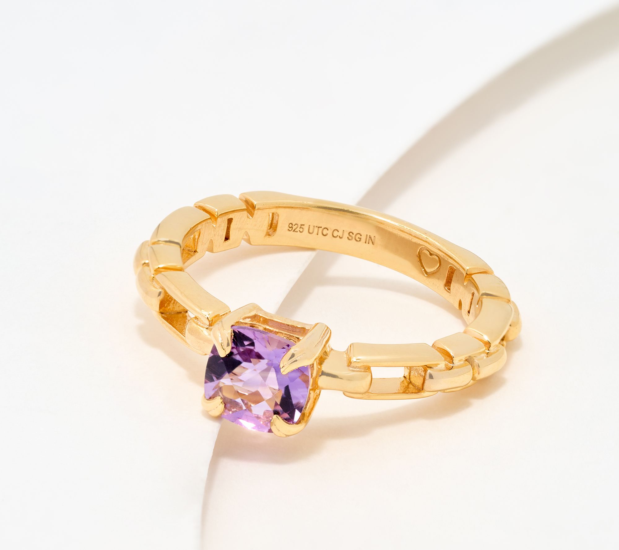 Christian James by Scott Grimes 14K Gold Clad Round Gemstone Luciano Ring