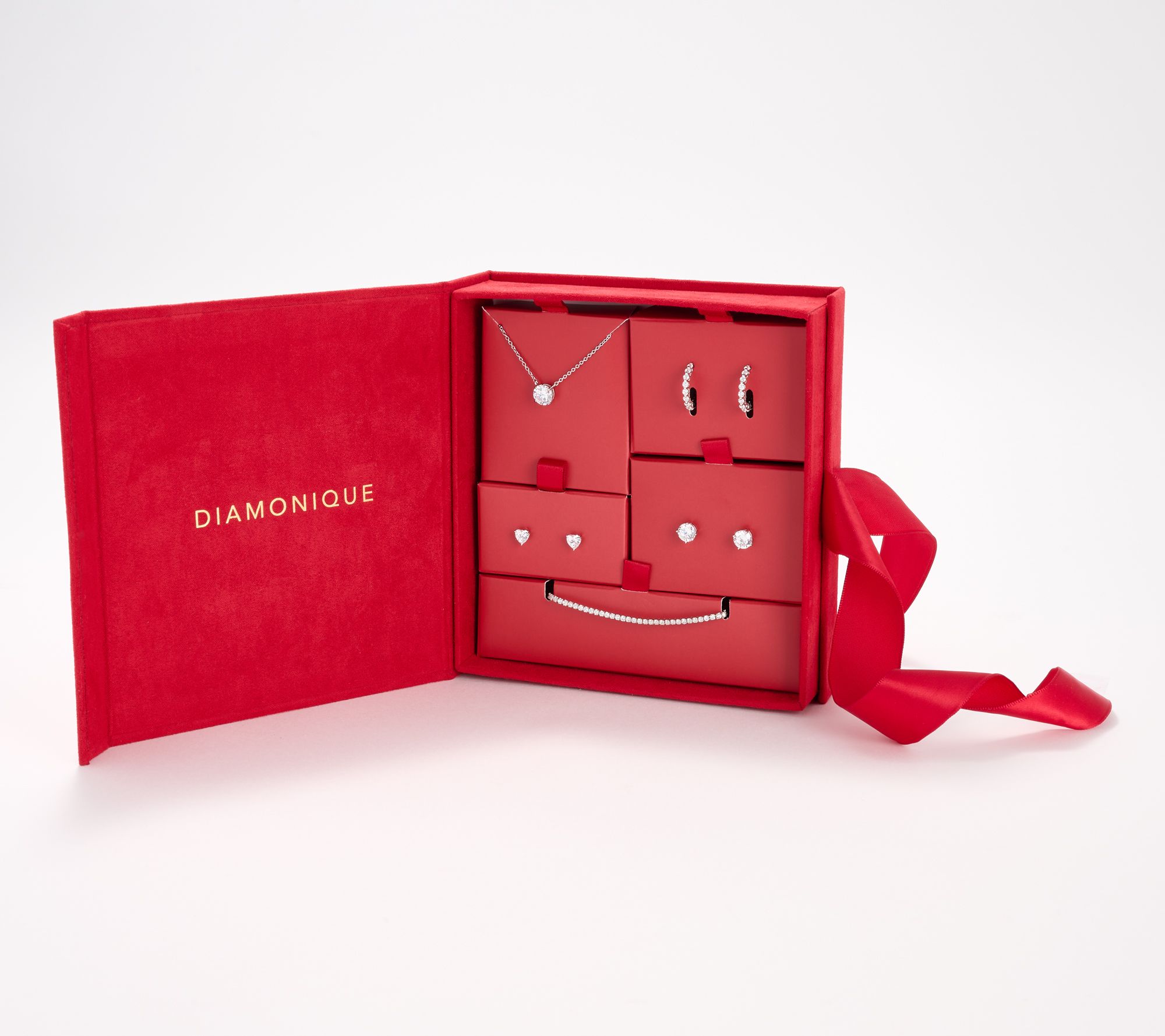 "As Is" Diamonique Gift of Glam Sterling Silver Essentals Box