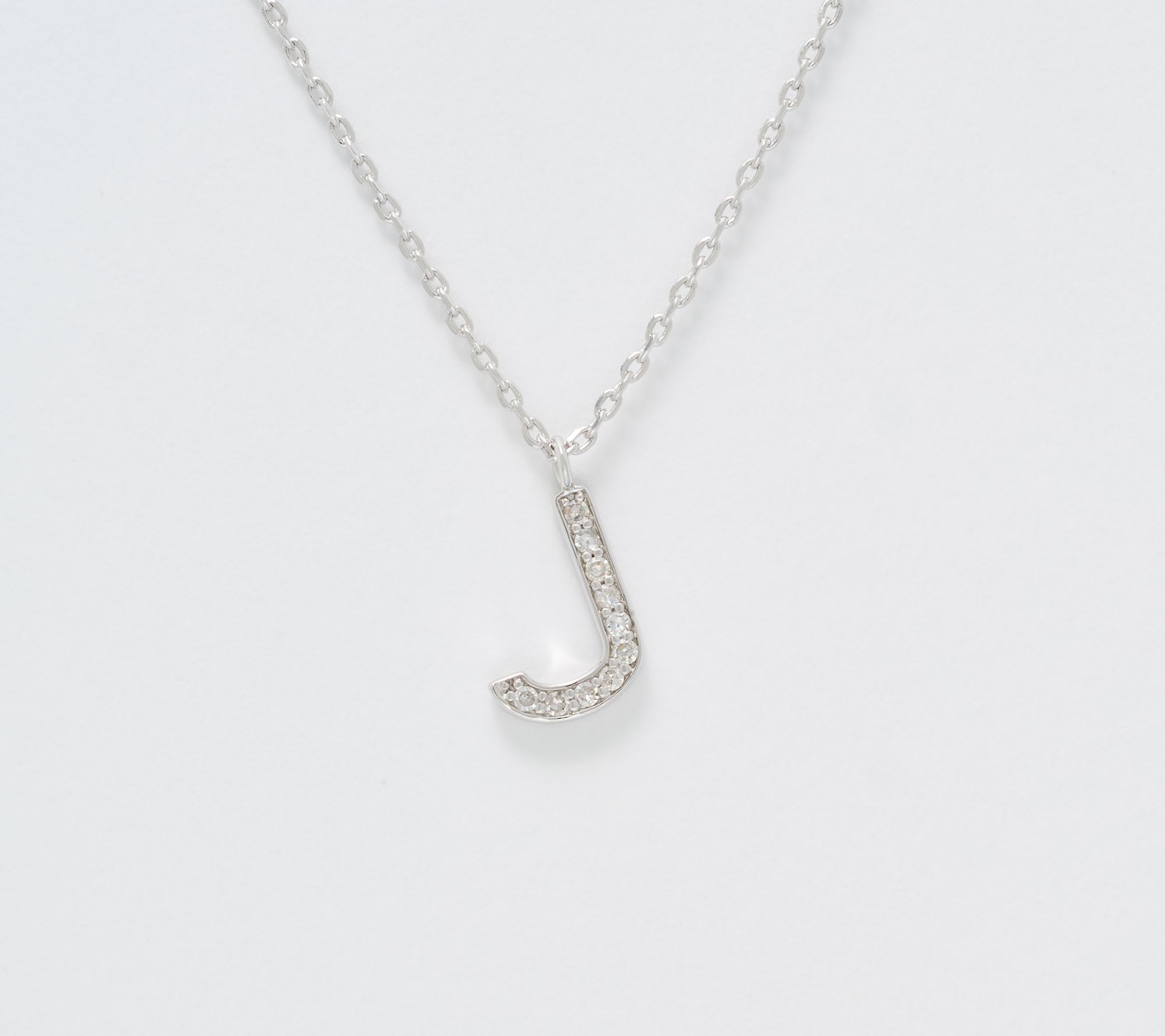 Accents by Affinity 0.11 cttw Initial Pendant Necklace, Sterl