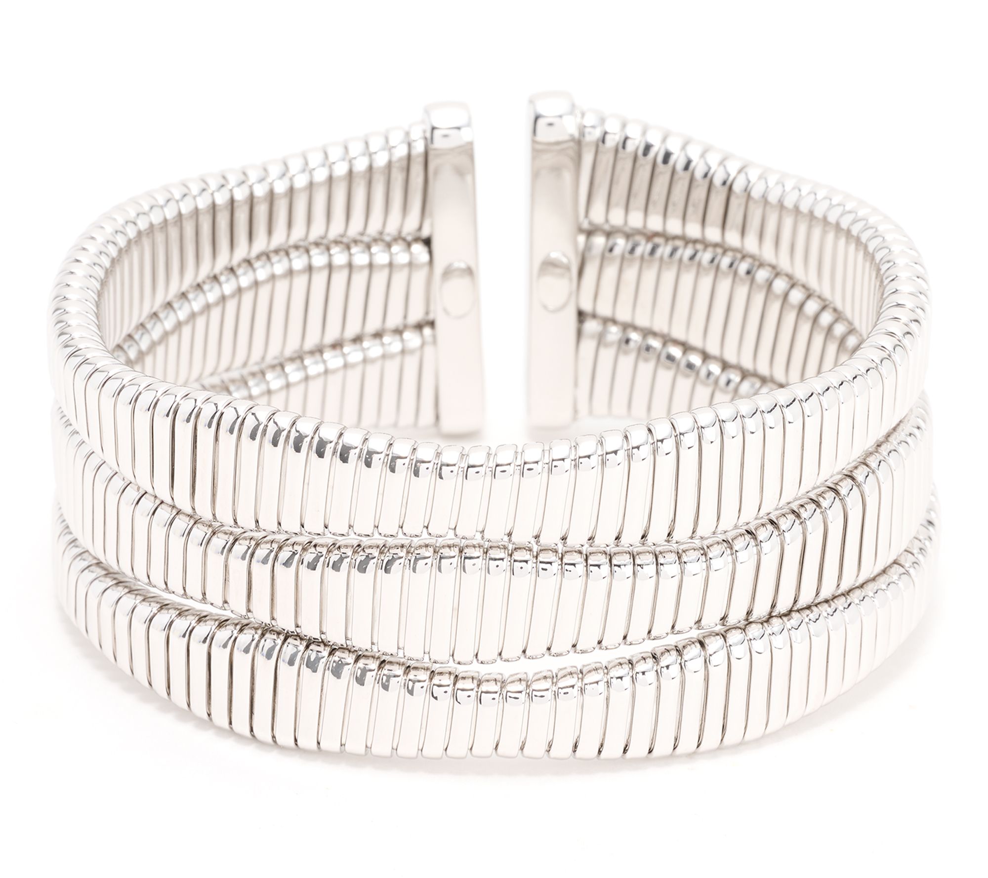 "As Is" David Markstein Bronze Bold 3-Row Tubogas Cuff Bracelet