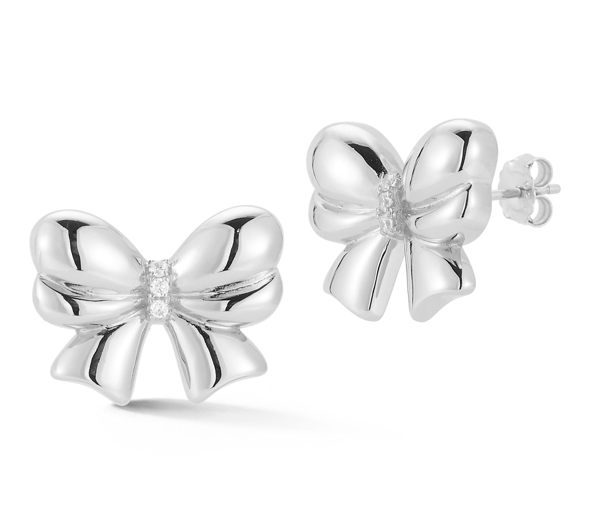 Rachel Zoe Puffed Bow Stud Earrings, Sterling