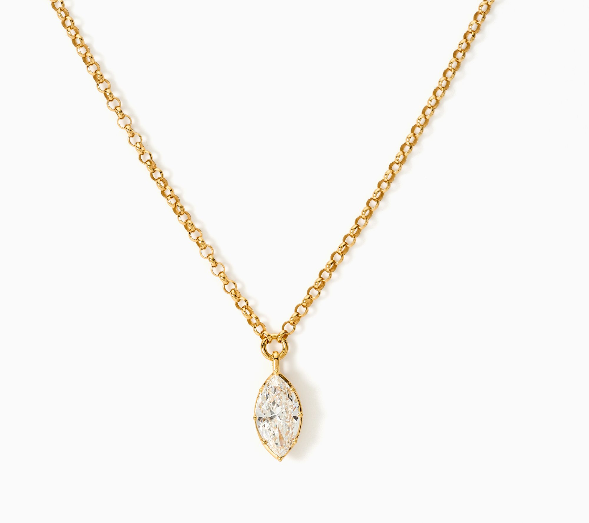 XO Tacori Lab Grown Diamond 2.00 ctw Marquise Cut Pendant, Sterl