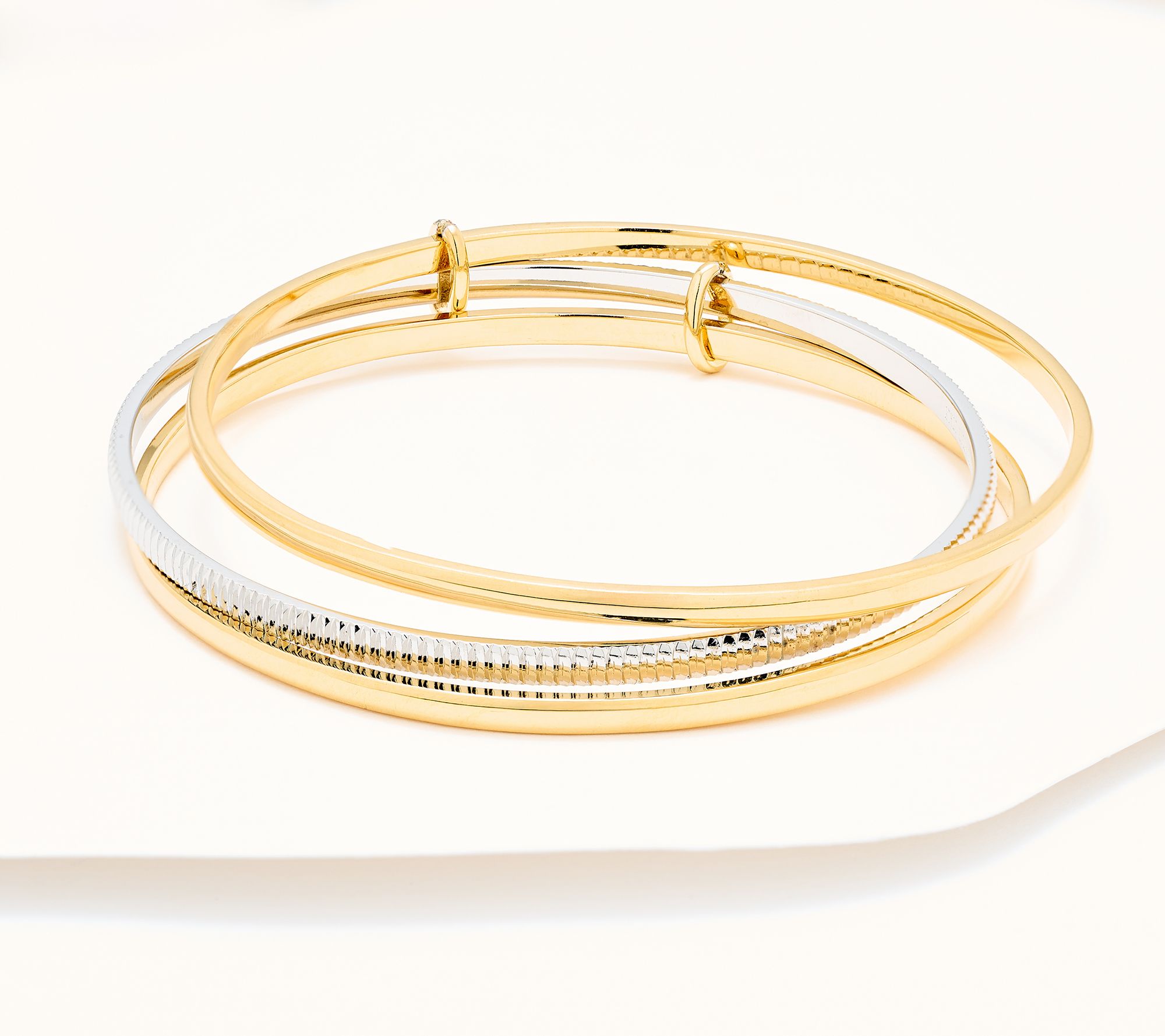 "As Is" David Markstein Bronze Luxe Interlocking Triple Bangle