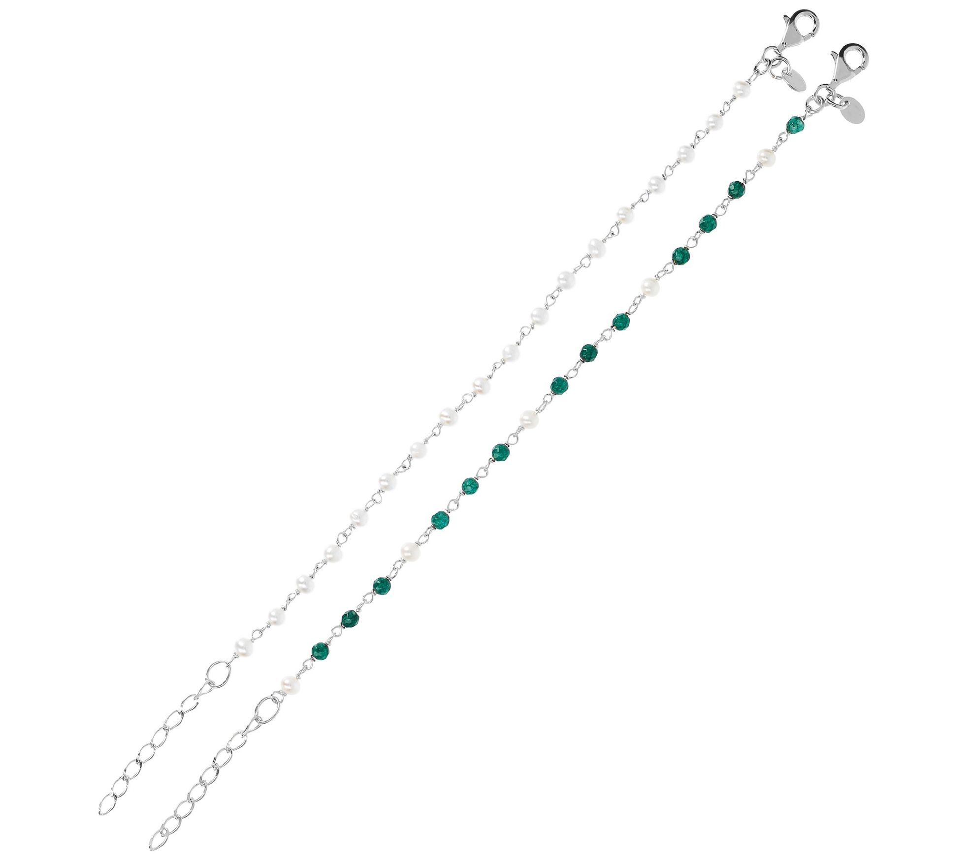 Honora Cultured Pearl Set of 2 Bracelets, Sterling