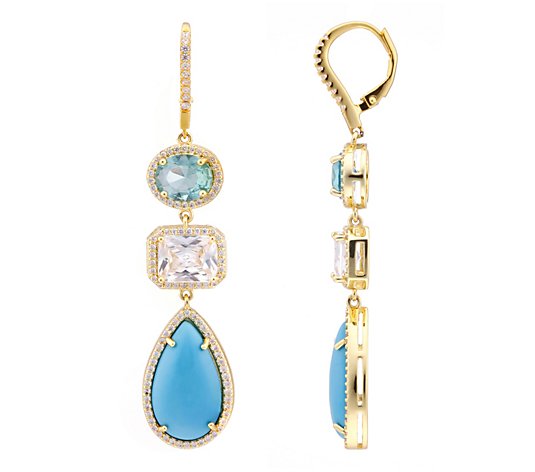Nina Jewelry Haloed Drop Earrings