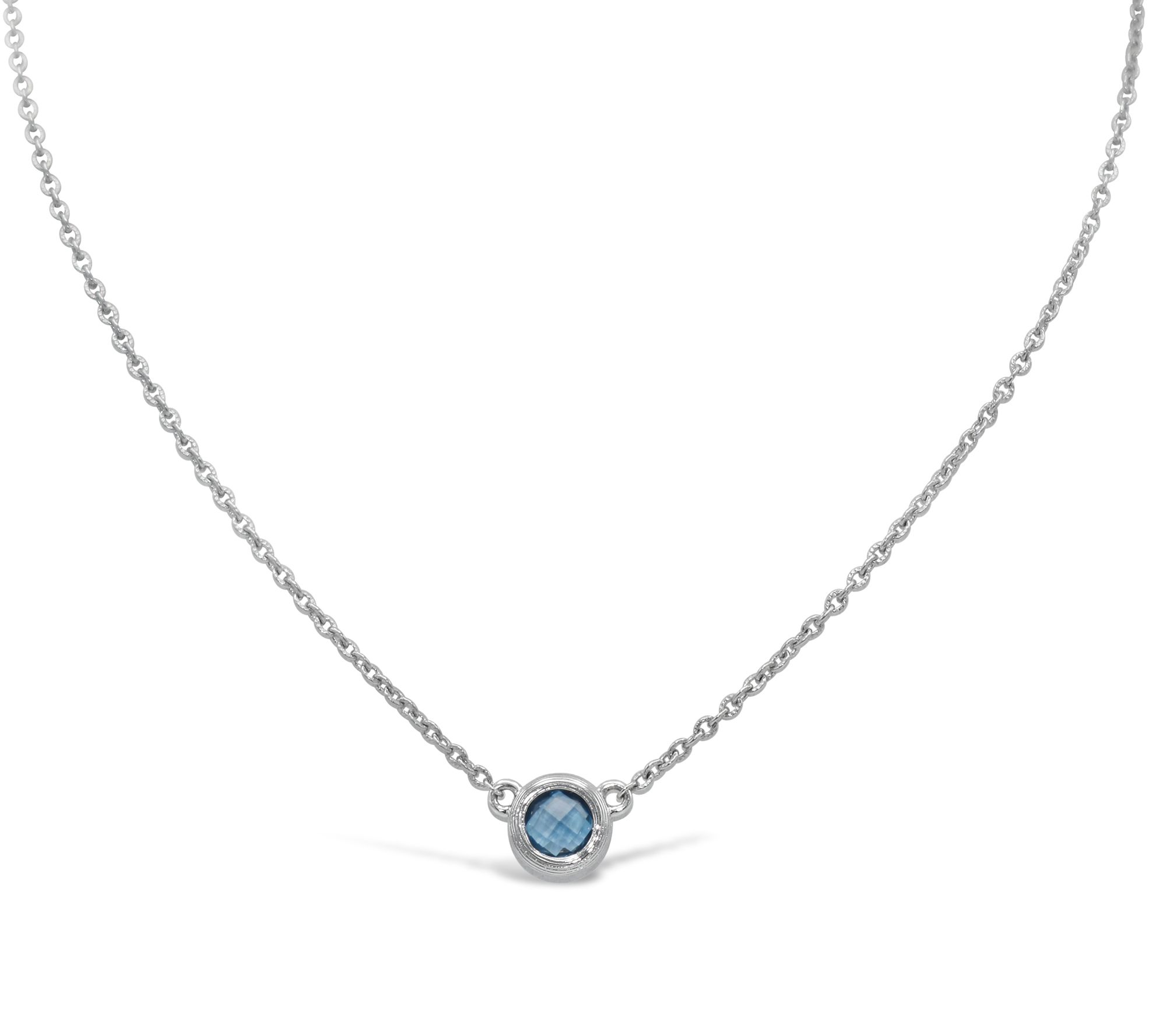 Ariva Sterling Silver 0.95 cttw Blue Topaz Necklace - QVC.com