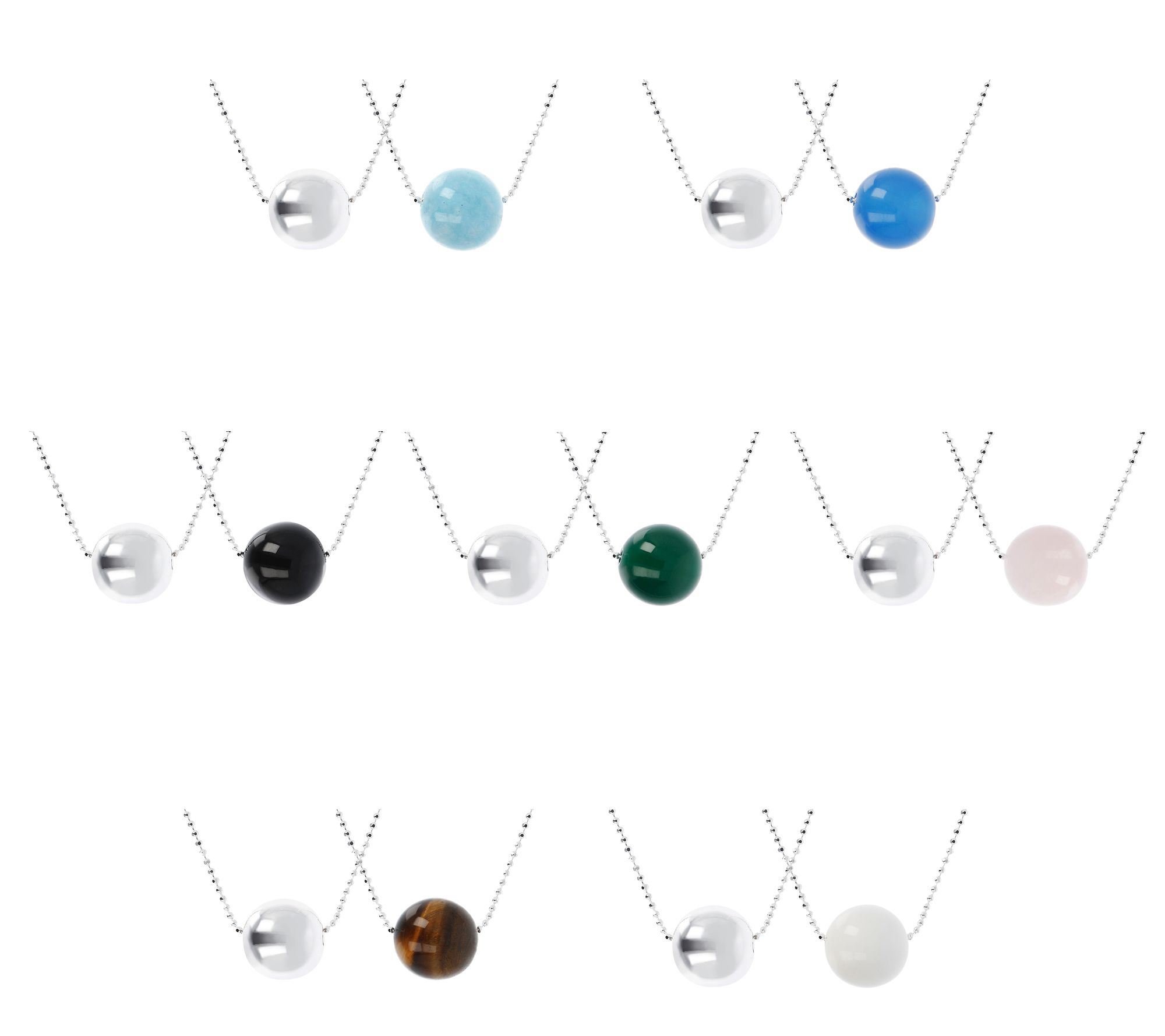 UltraFine Silver Set of 2 Bead Necklaces