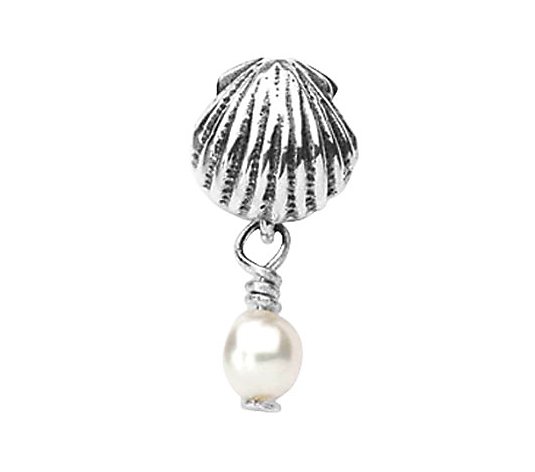 Prerogatives Sterling Shell Cultured FW Pearl Dangle Bead