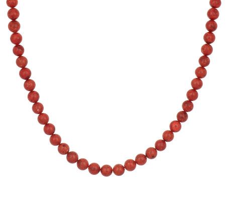 Lee Sands Red Sponge Coral Bead Adjustable Necklace - Page 1 — QVC.com