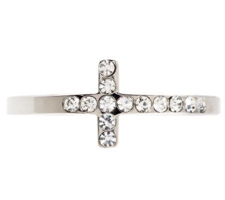 Steel by Design Choice of Crystal Ring - QVC.com