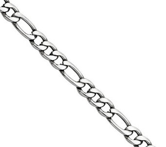 Steel by Design 5.3mm 20" Figaro Chain Necklace - J307314