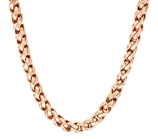 Bronze 20" Bold Polished Twist Link Necklace by Bronzo Italia