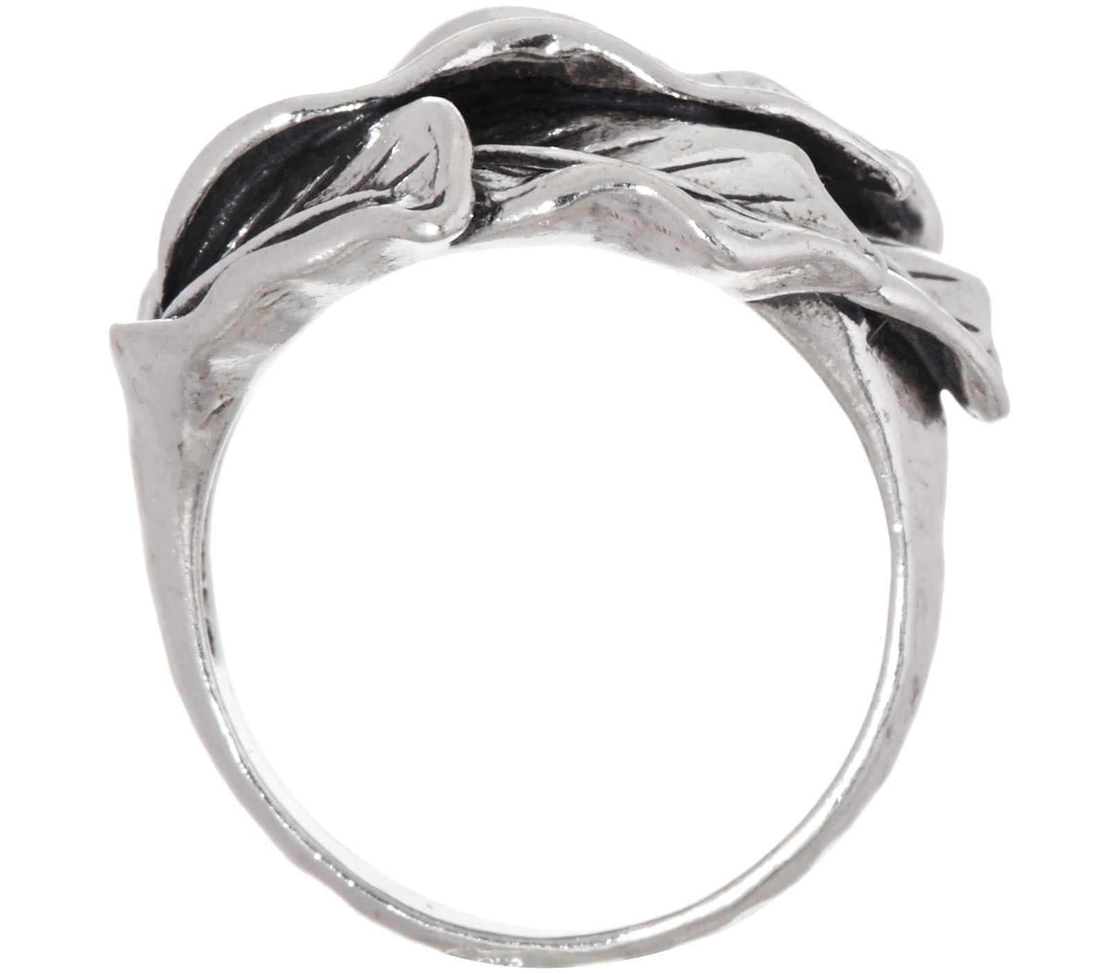 Sterling Silver Multi-leaf Ring by Or Paz - QVC.com