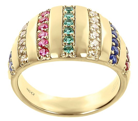 Colors of Diamonique 0.60 cttw Band Ring, Sterling Silver