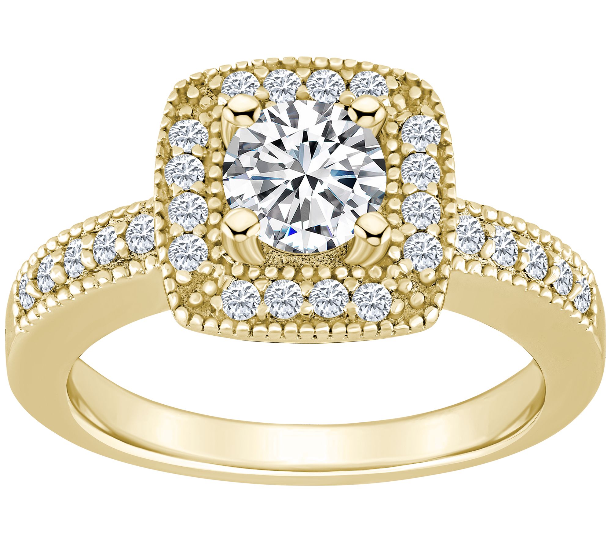 Affinity 1.05 cttw Diamond Halo Engagement Ring , 14K Gold