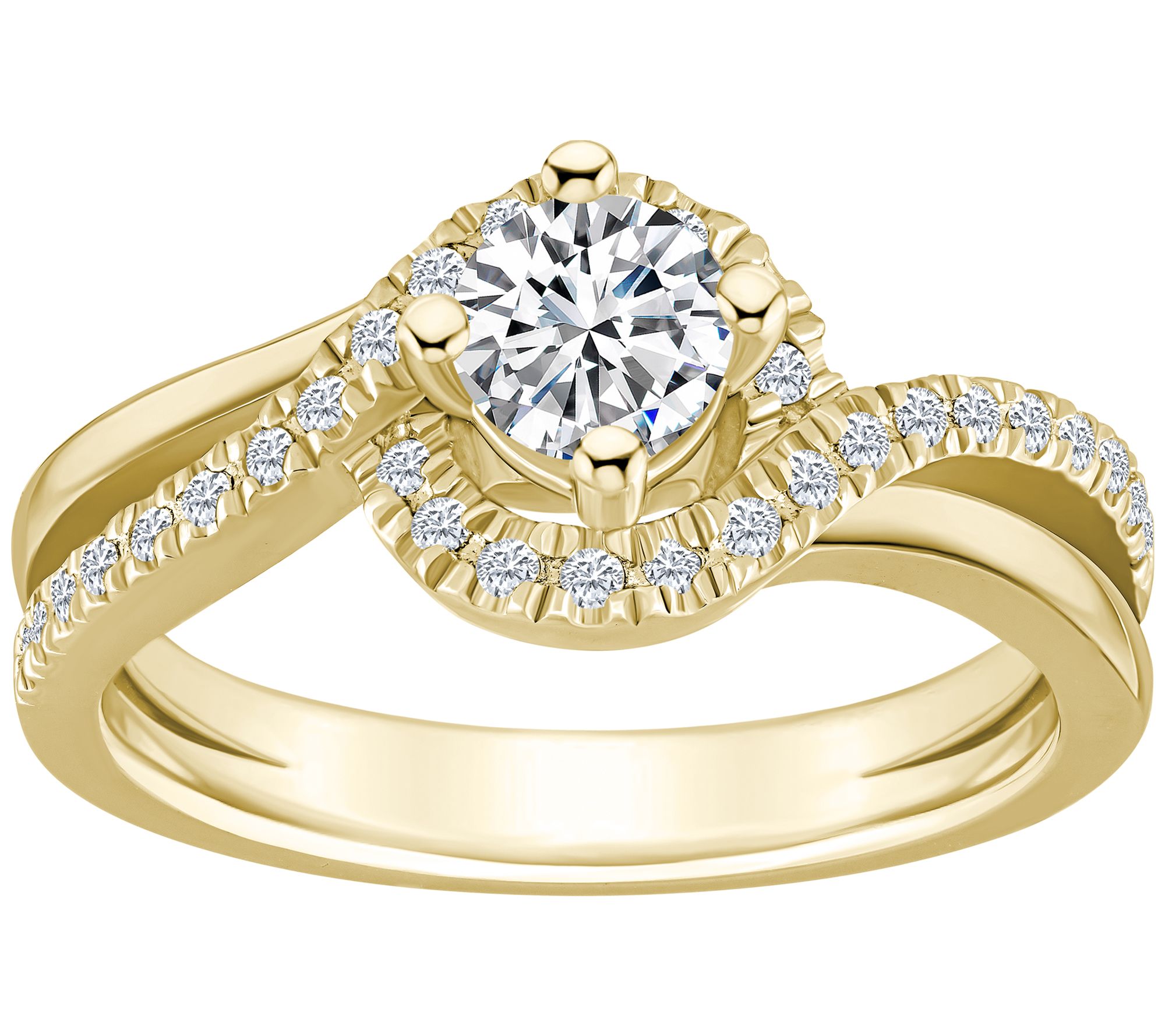 Affinity 0.75 cttw Diamond Engagement R ing, 14K Gold