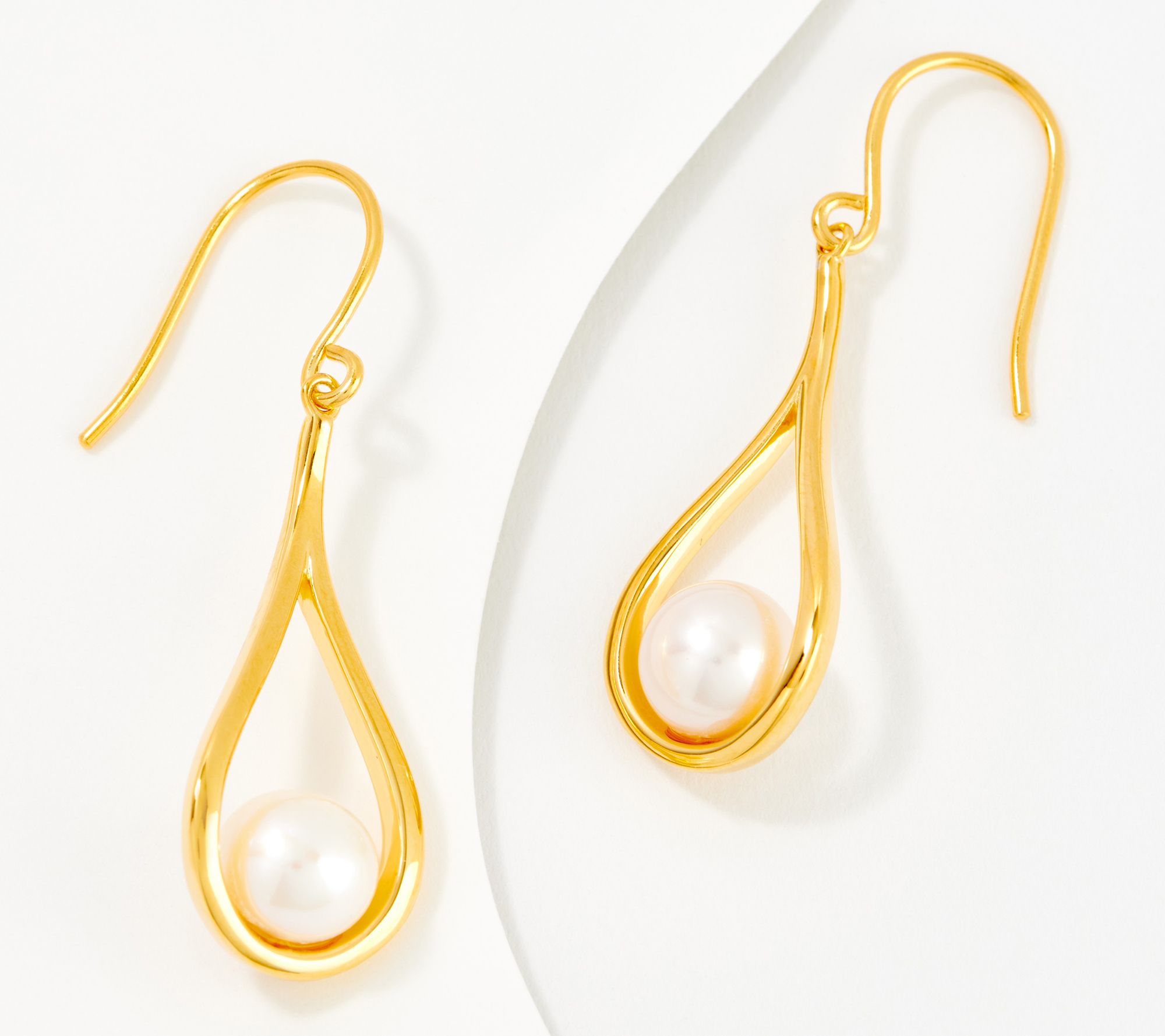 Affinity Cultured Pearl Drop Earrings, Sterling Silver - QVC.com