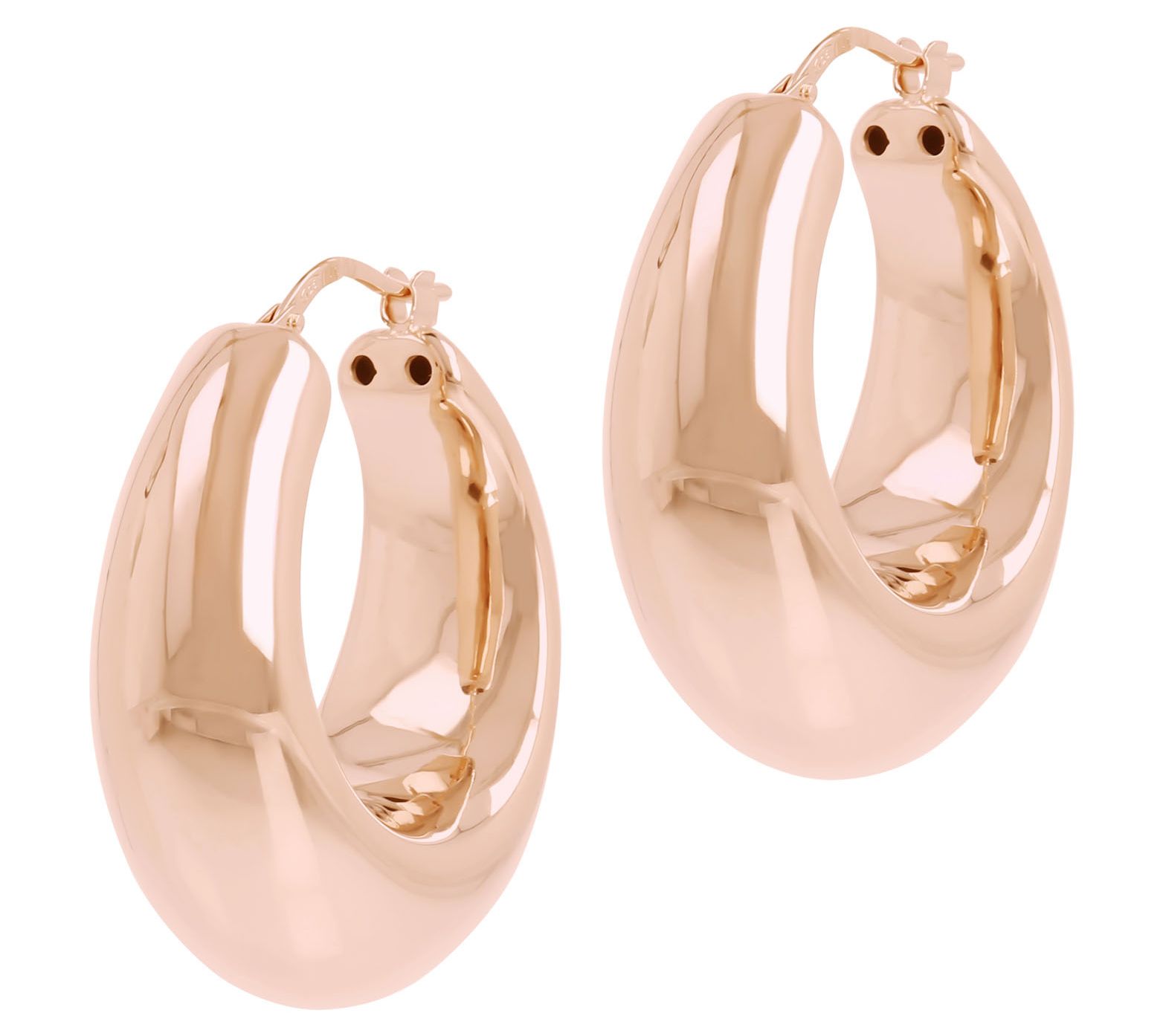 Louis Dell'Olio 1-1/4" Hoop Earrings, S terlingSilver