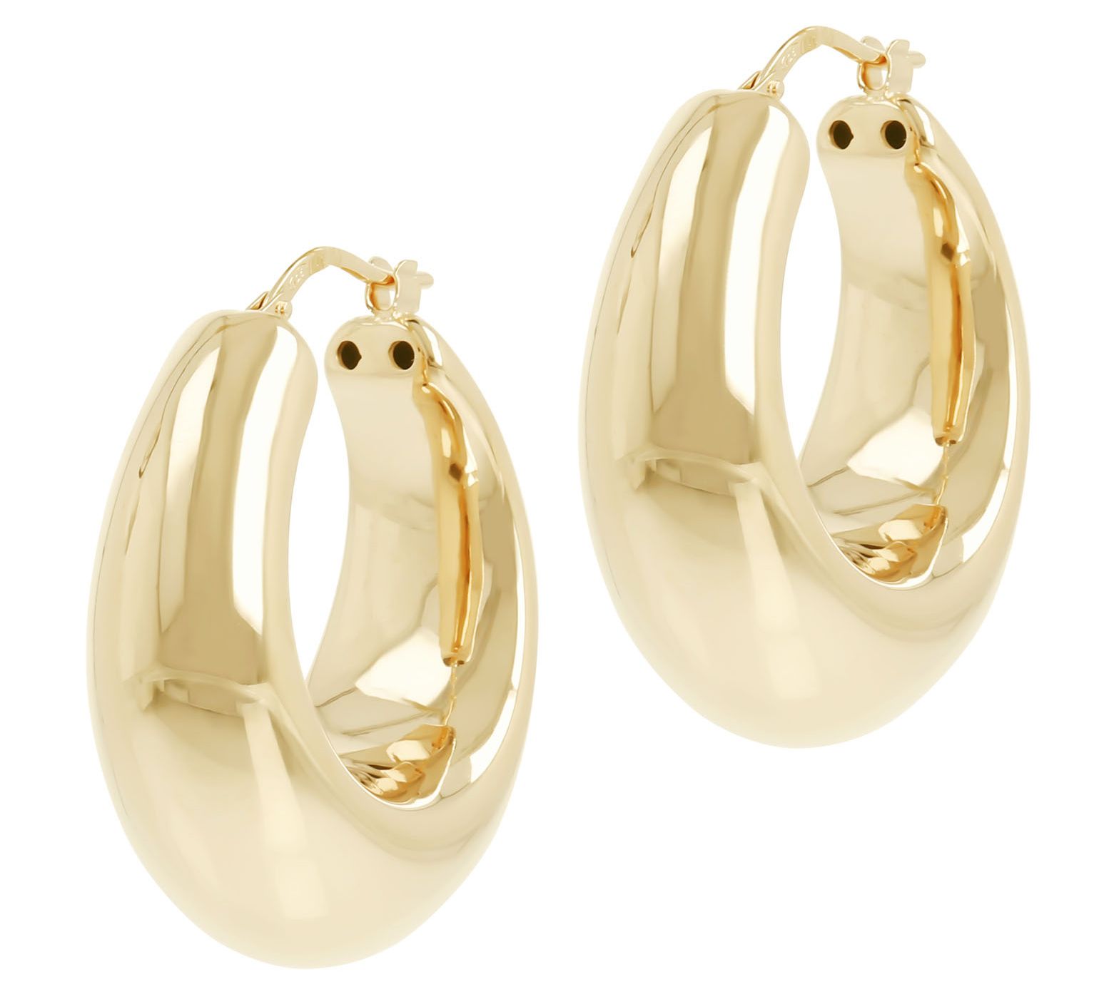 Louis Dell'Olio 1-1/4" Hoop Earrings, S terlingSilver