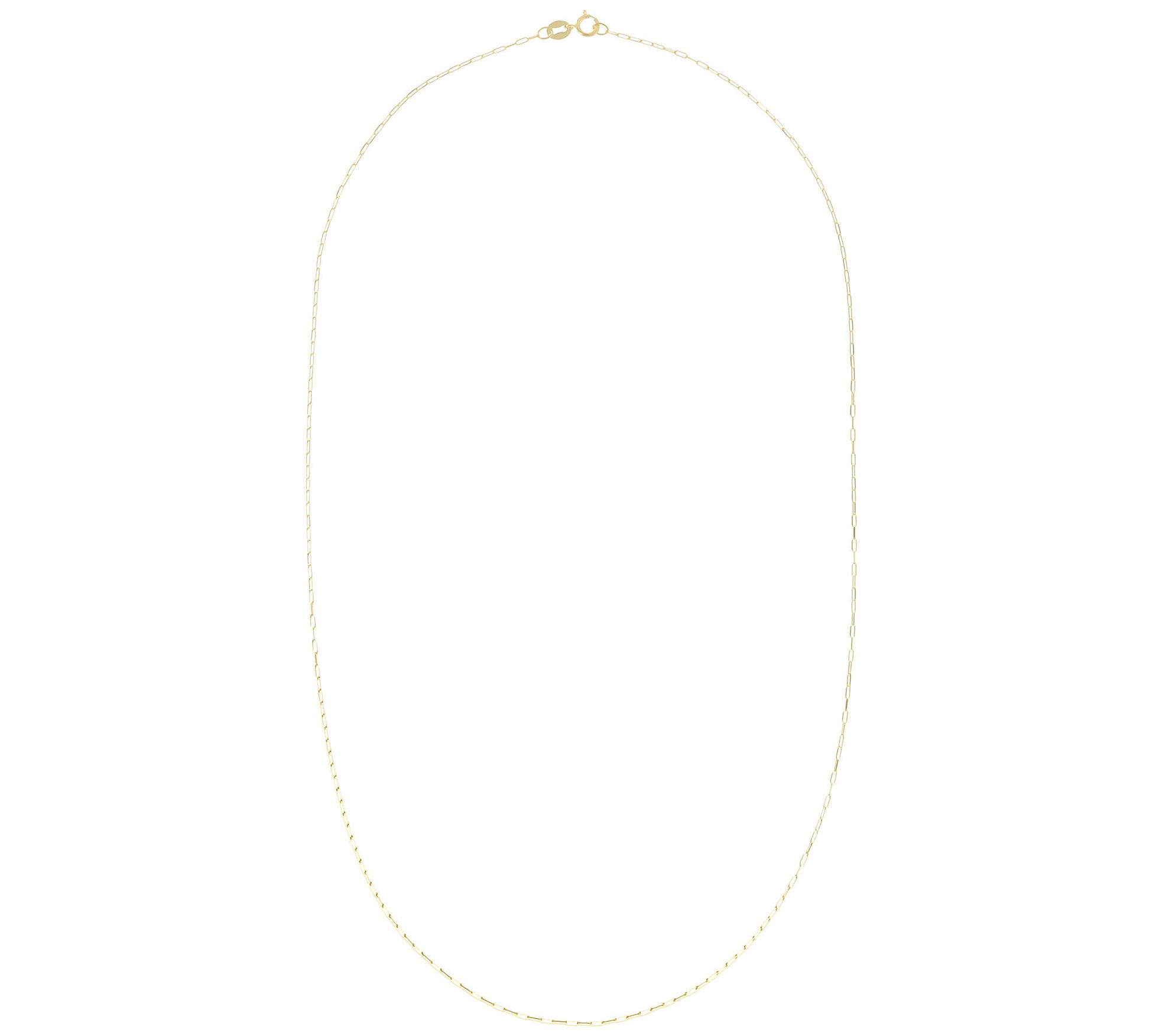 Italian Gold Mini Paperclip Link 18" Neckl ace,10K