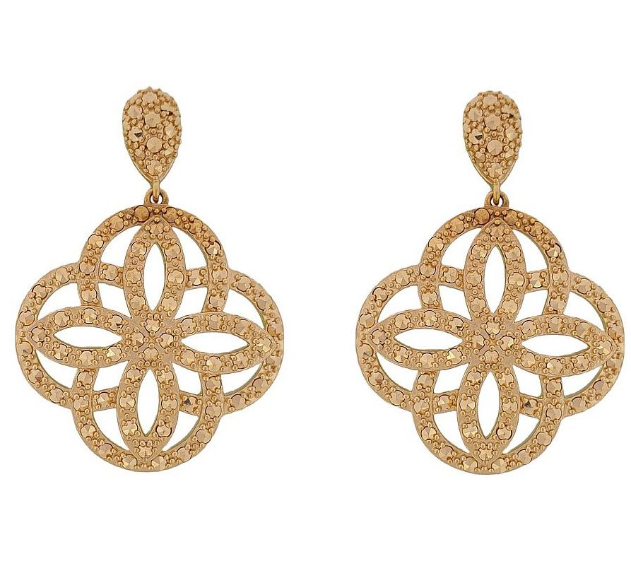 Dallas Prince Designs Sterling Silver Marcasite Lattice Earrin