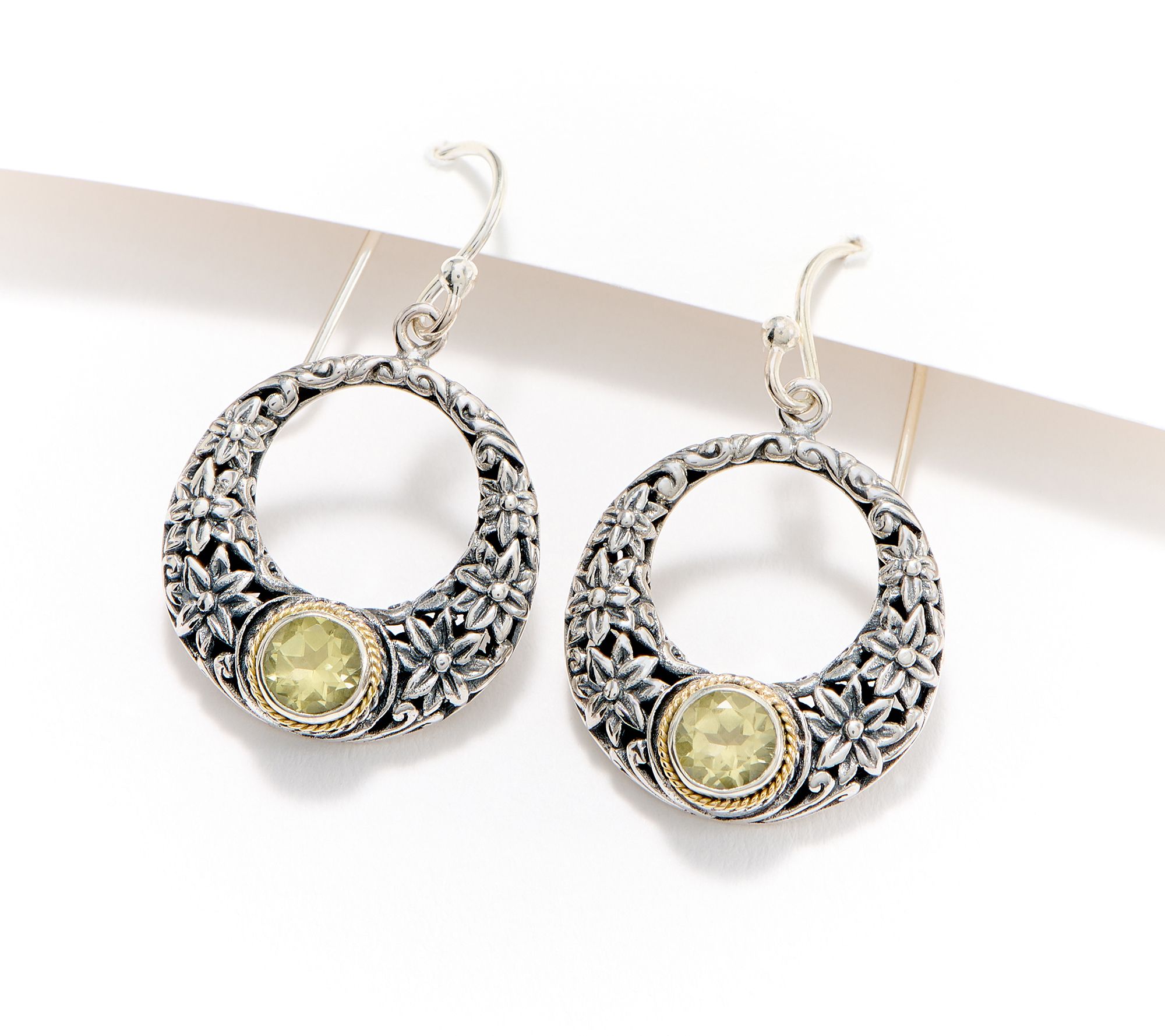 Artisan Crafted by Robert Manse Sterling & 18K Gemstone Earrings