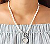 Honora Cultured Pearl Heart Charm 18" Toggle Necklace, 2 of 2