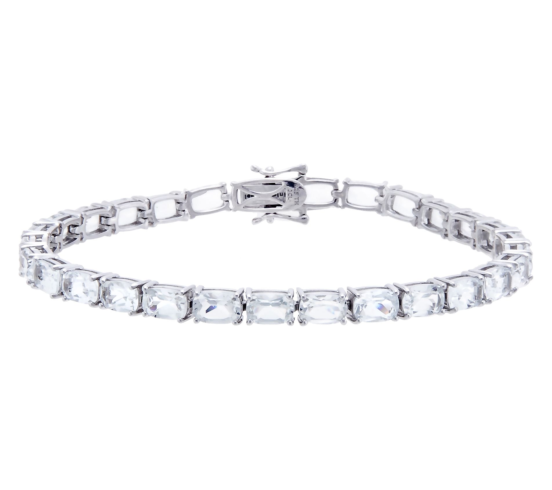 Affinity Gems Topaz Tennis Bracelet, Sterling Silver