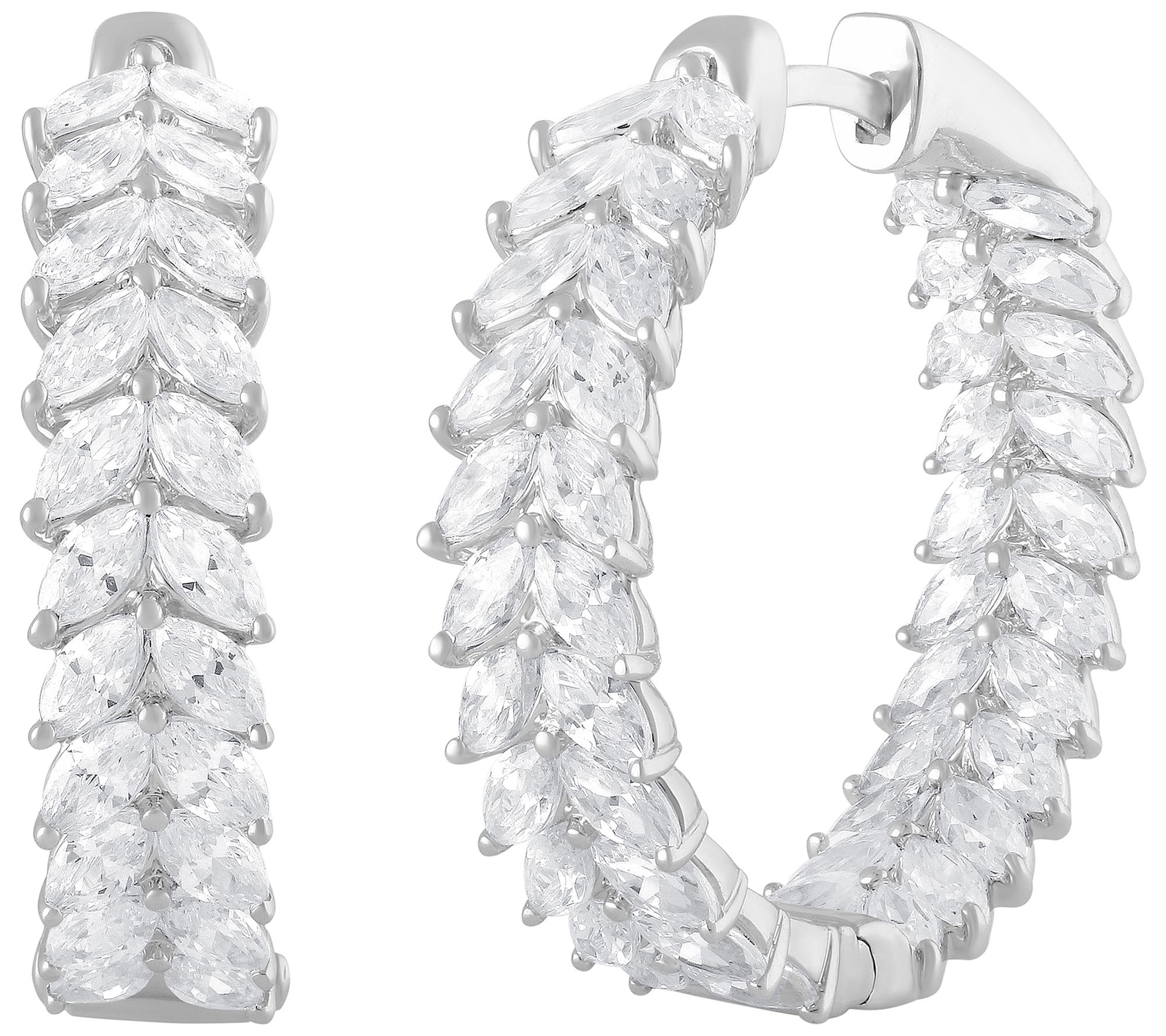 Fire Light Lab Grown Diamond 4.25 cttw Hoops Earrings, 14K