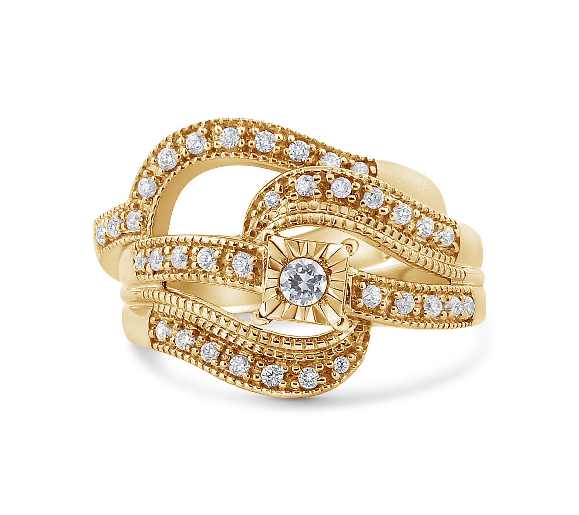 Haus of Brilliance Diamond Engagement Ring Set,Sterling