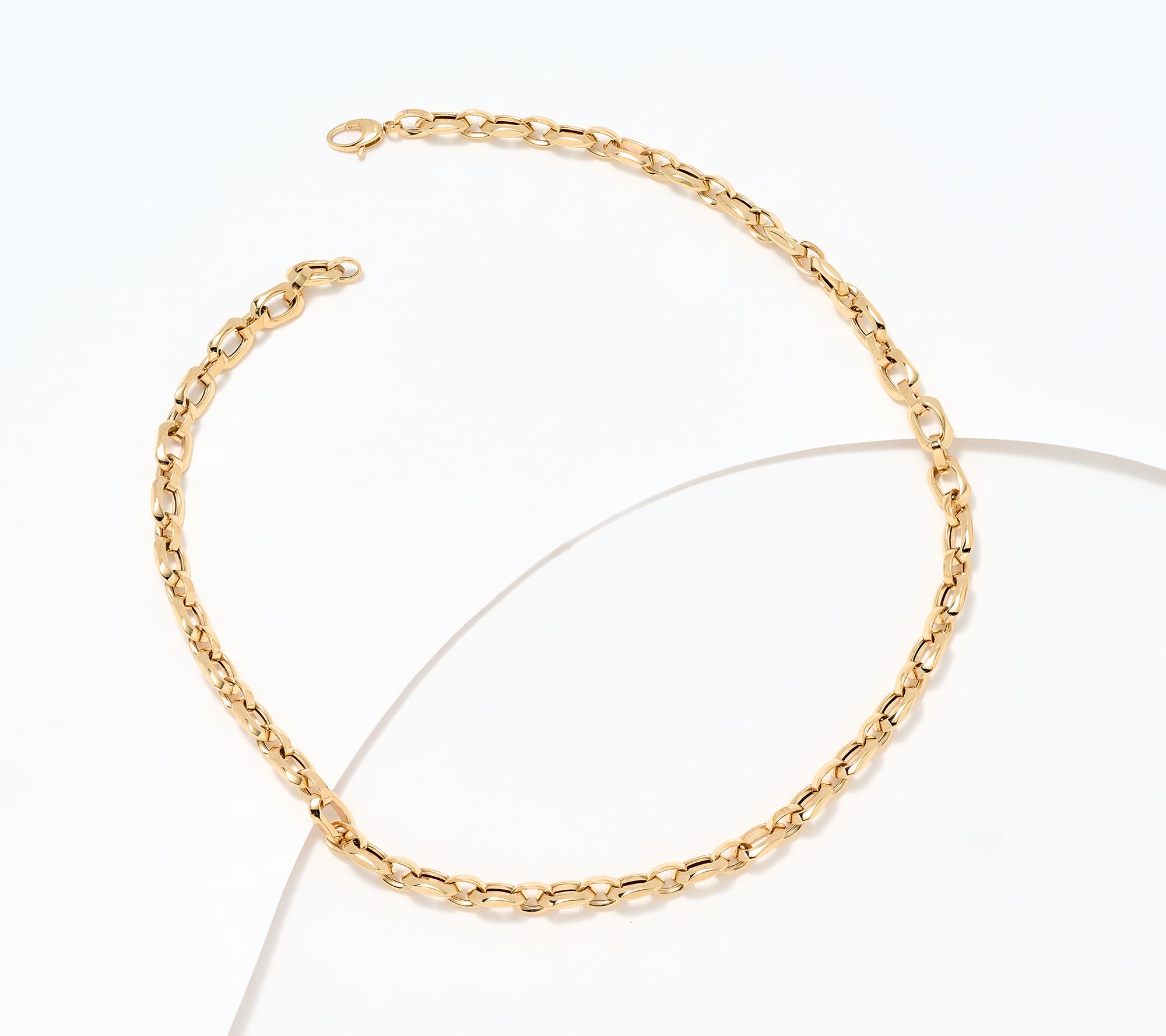 David Markstein 14K Gold Cushion Link Necklace 13.7g