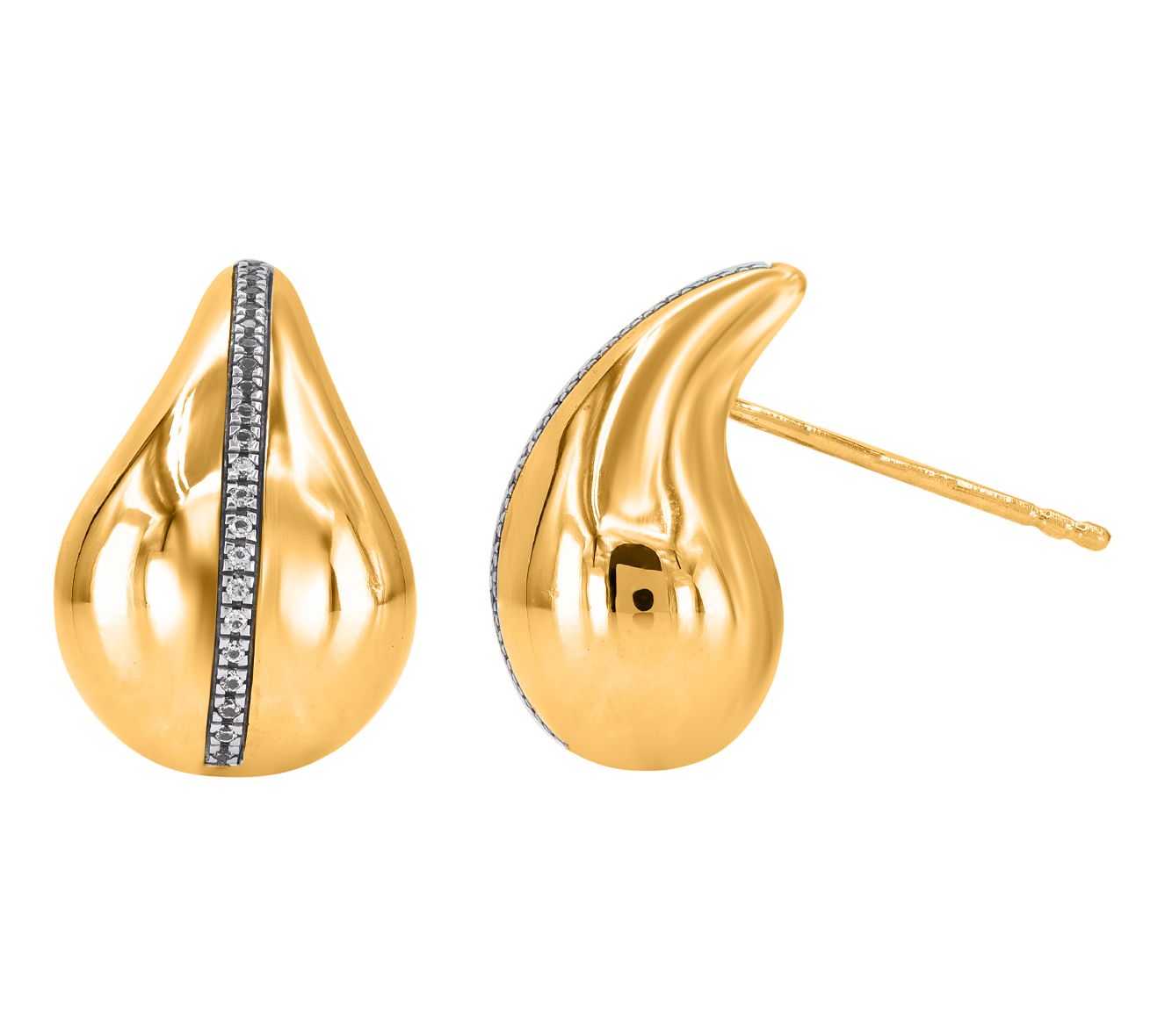 Accents by Affinity Diamond Teardrop Earrings,14K Gold