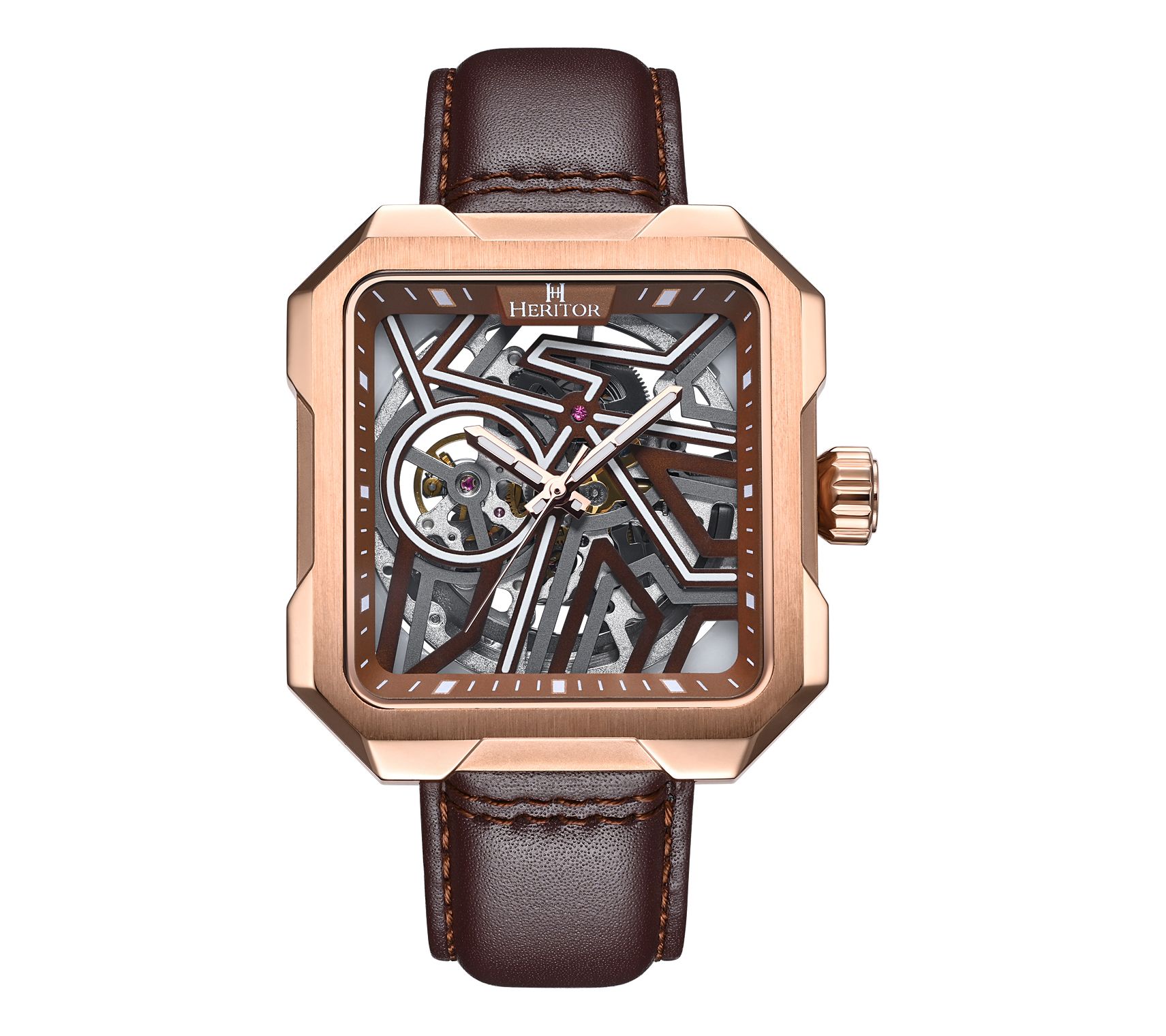 Heritor Automatic Men's Campbell Stainless Skeleton Dial Watch