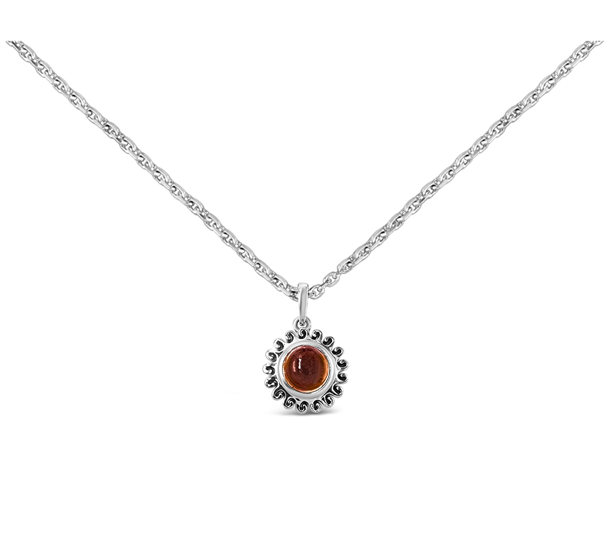 Goddaughters Sterling Silver Citrine Sun Necklace