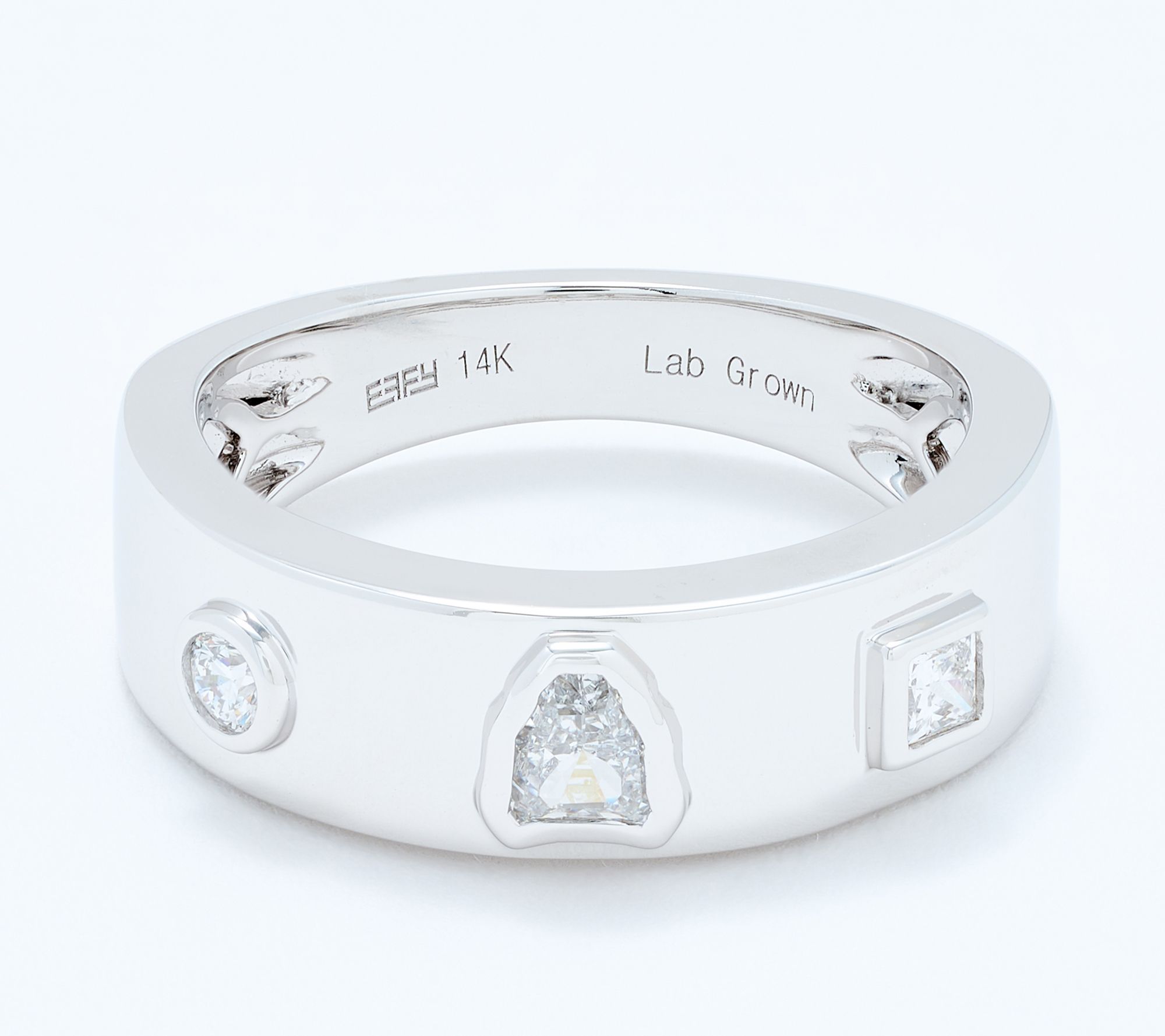 Effy Lab Grown Diamond Panther Cut Band Ring, 14K Gold